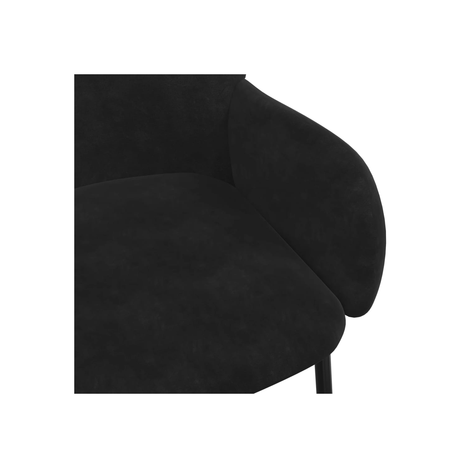 vidaXL Dining Chairs 2 pcs Black Velvet