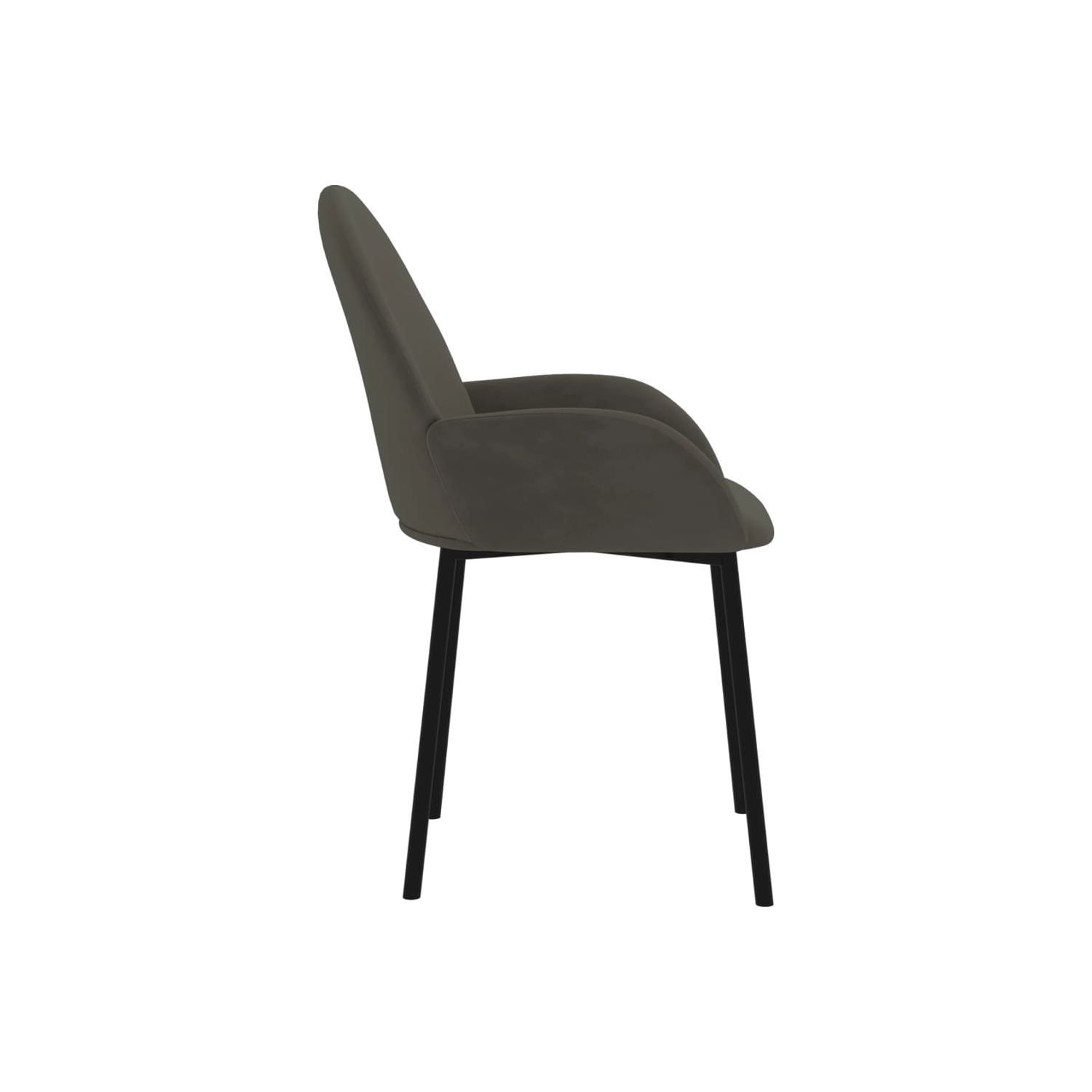 vidaXL Dining Chairs 2 pcs Dark Grey Velvet