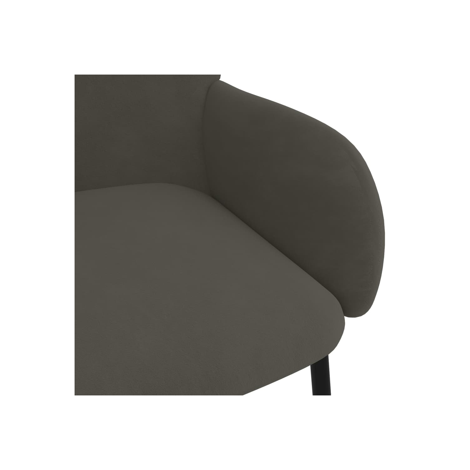 vidaXL Dining Chairs 2 pcs Dark Grey Velvet