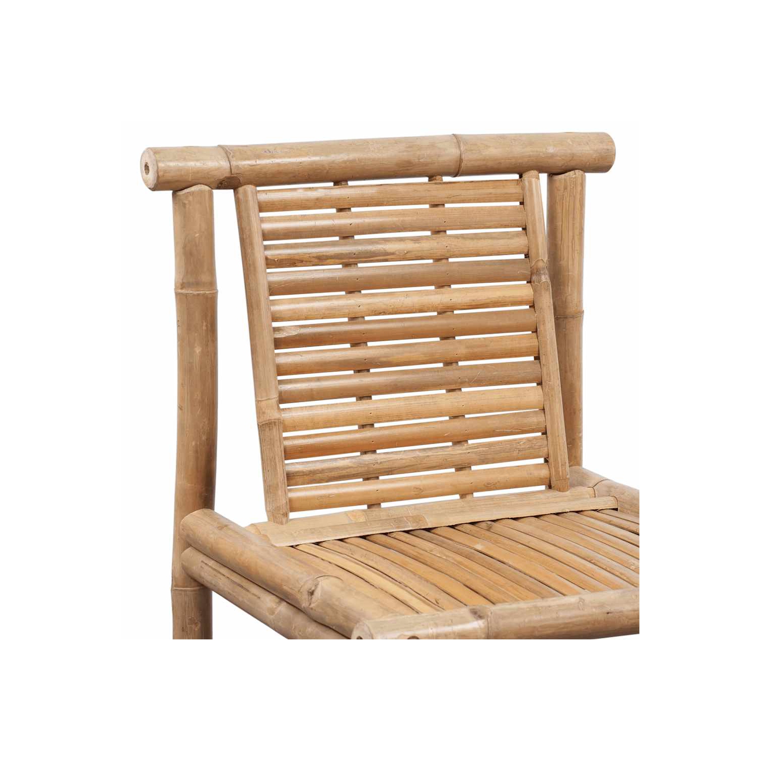 vidaXL Bamboo Bar Stools with Backs Set of 2, Weather-Resistant, 17.7" x 20.9" x 40.2" Brown