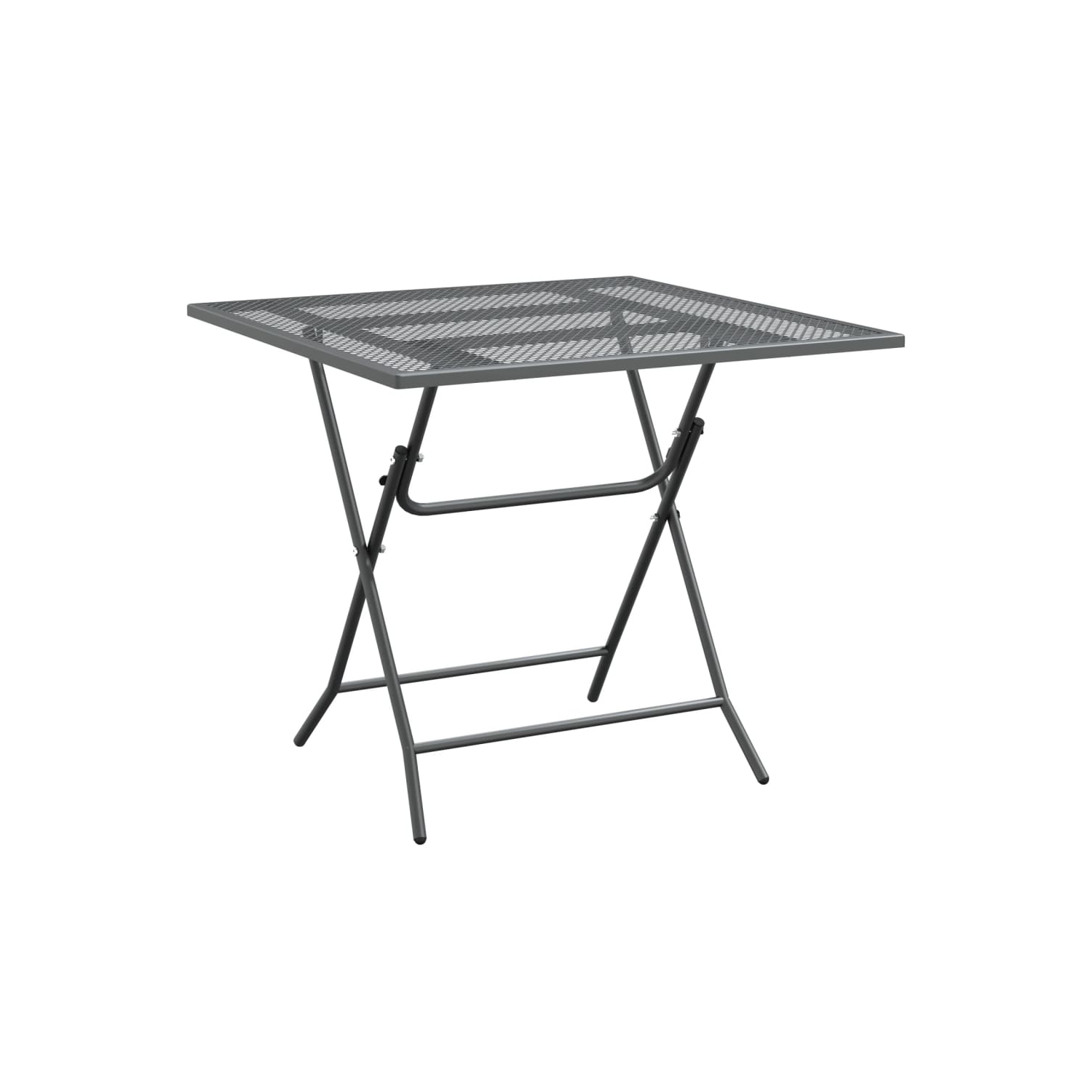 vidaXL Garden Table 80x80x72 cm Expanded Metal Mesh Anthracite