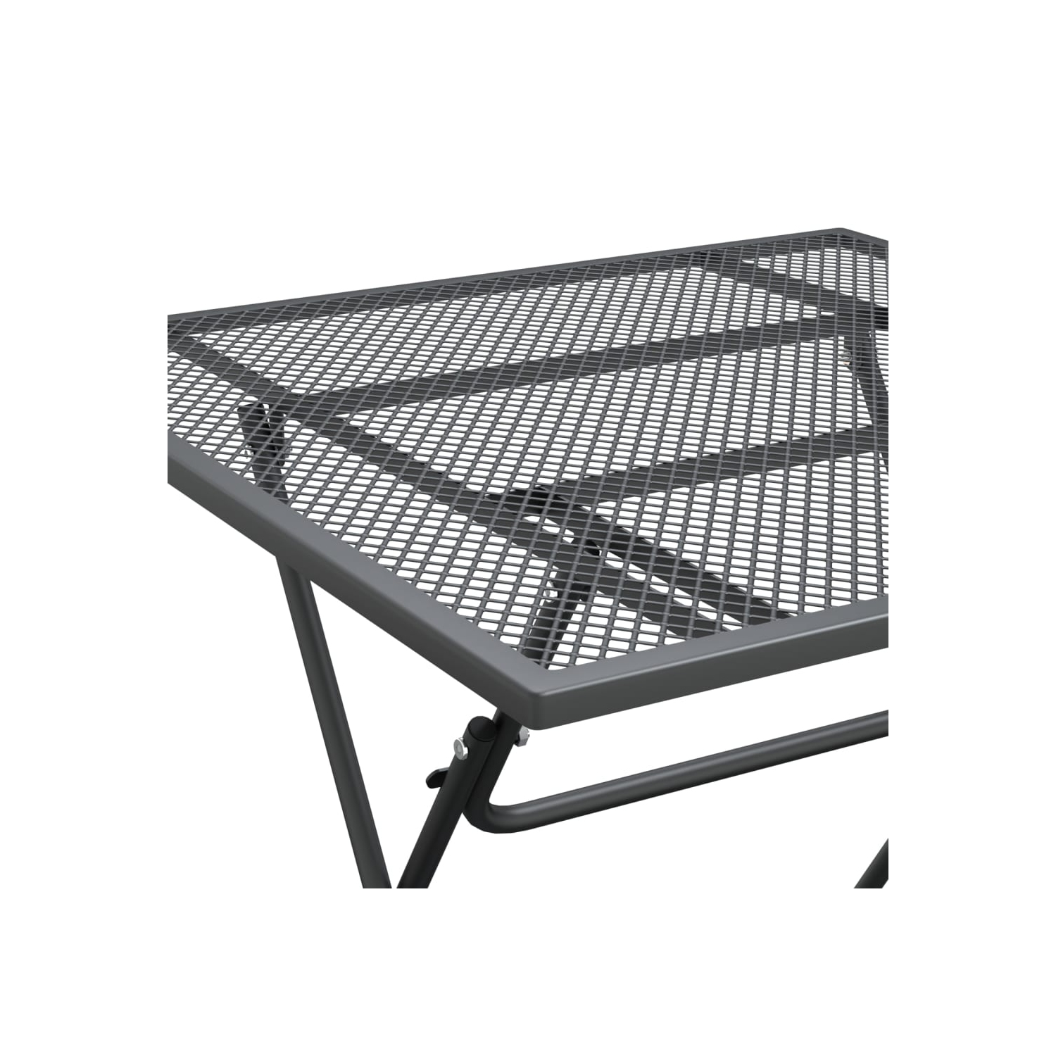 vidaXL Garden Table 80x80x72 cm Expanded Metal Mesh Anthracite
