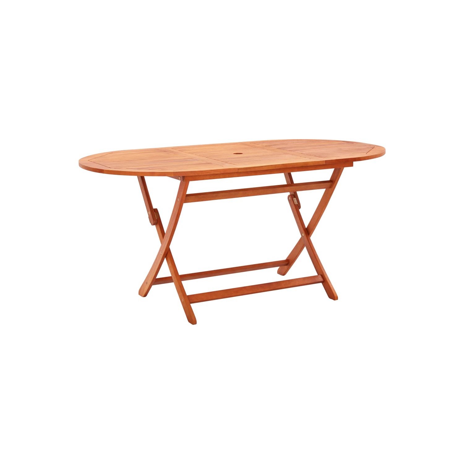 vidaXL Folding Garden Table 160x85x74 cm Solid Eucalyptus Wood