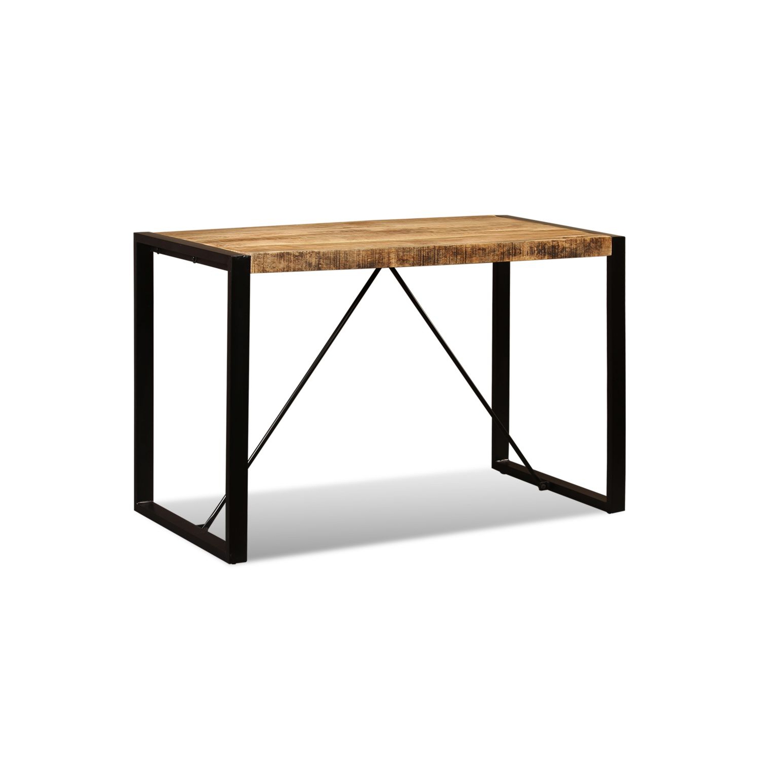 vidaXL Dining Table Solid Rough Mango Wood 47.2"