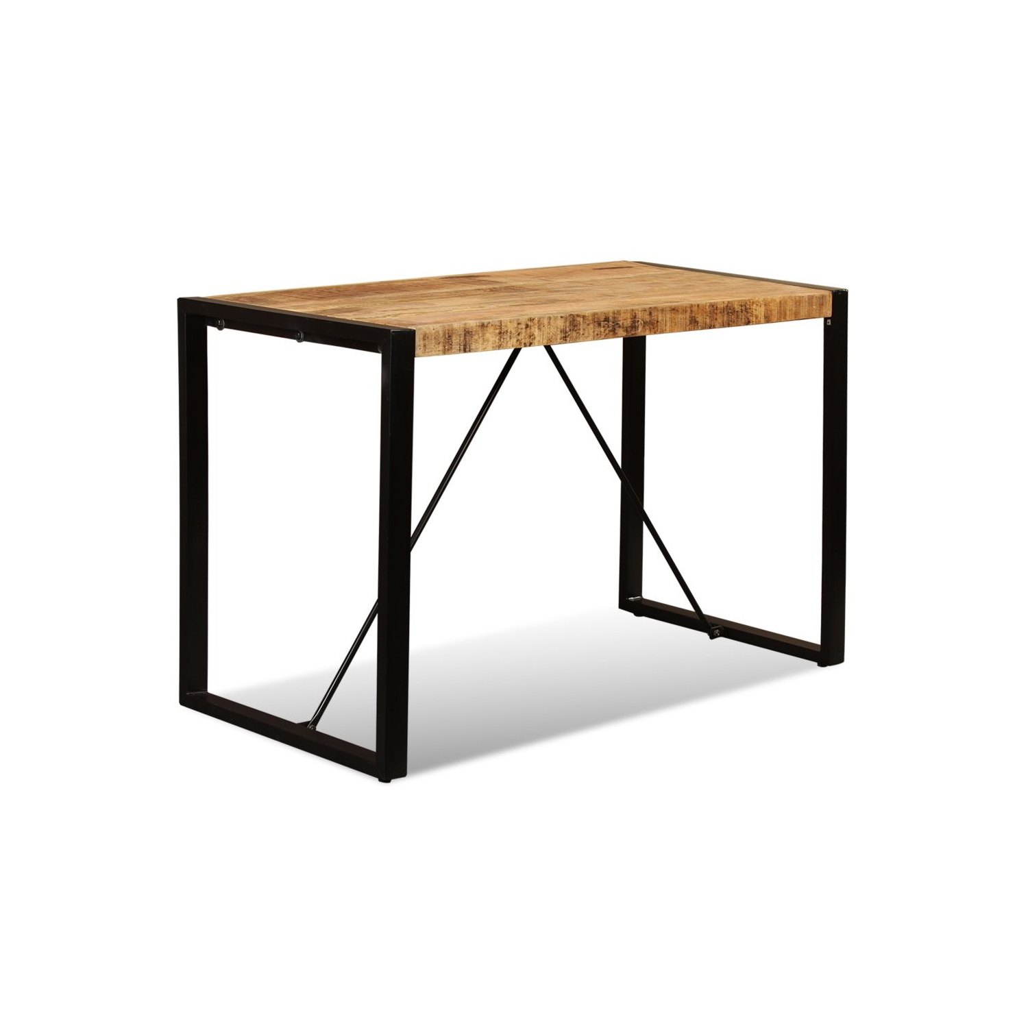 vidaXL Dining Table Solid Rough Mango Wood 47.2"