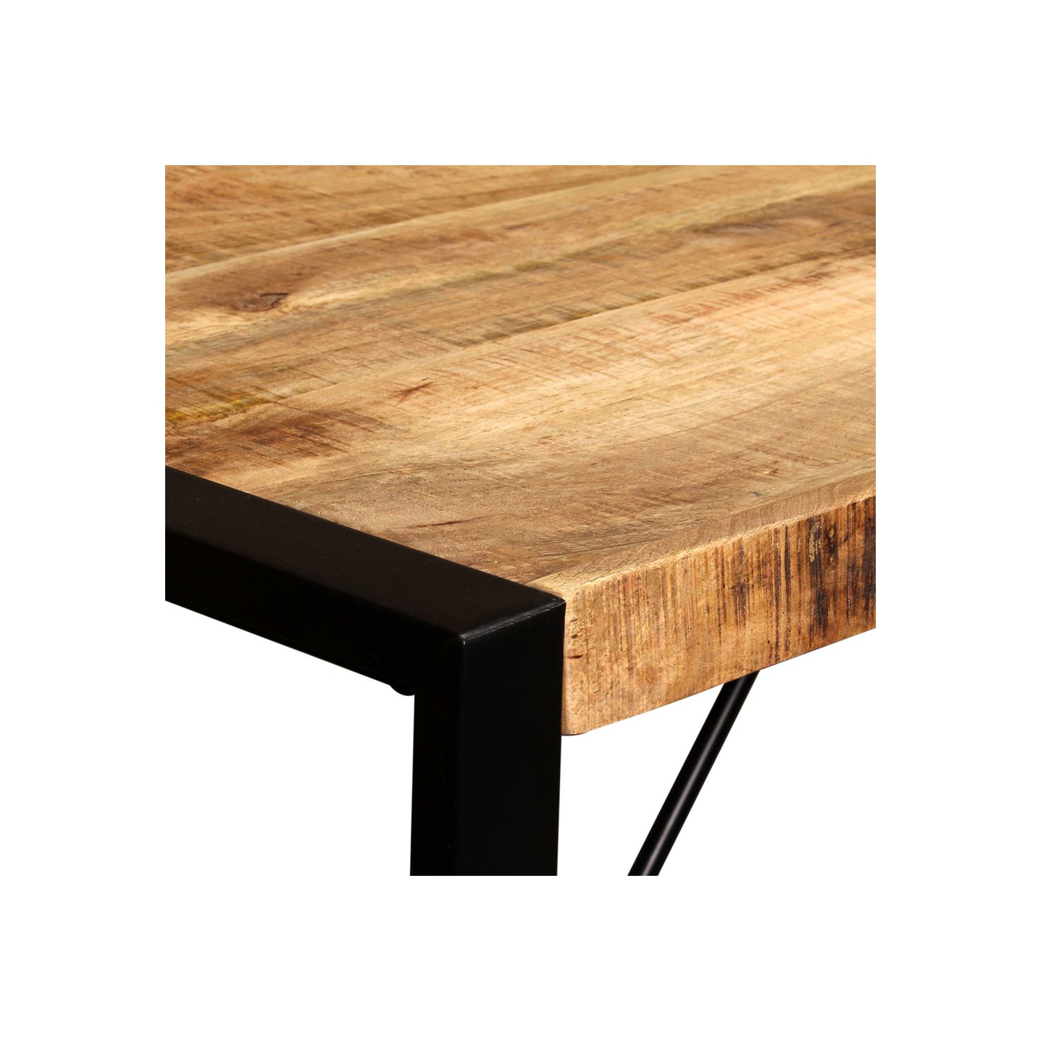 vidaXL Dining Table Solid Rough Mango Wood 47.2"