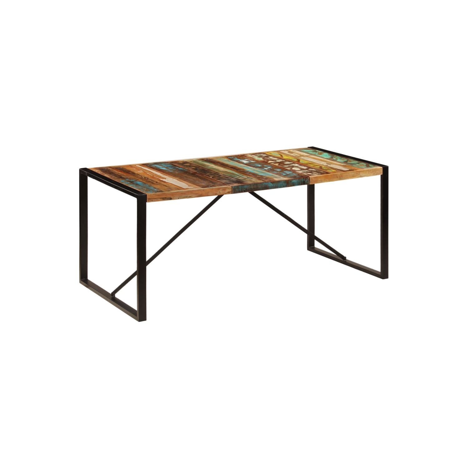 vidaXL Dining Table 70.9"x35.4"x29.5" Solid Reclaimed Wood