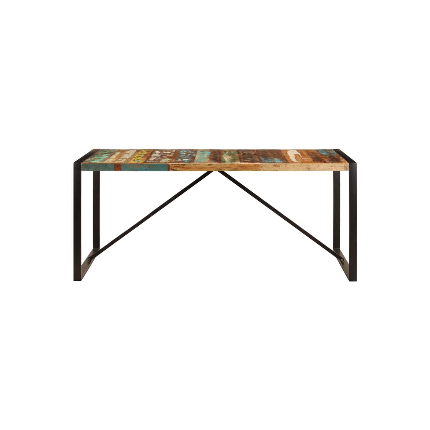 vidaXL Dining Table 70.9"x35.4"x29.5" Solid Reclaimed Wood