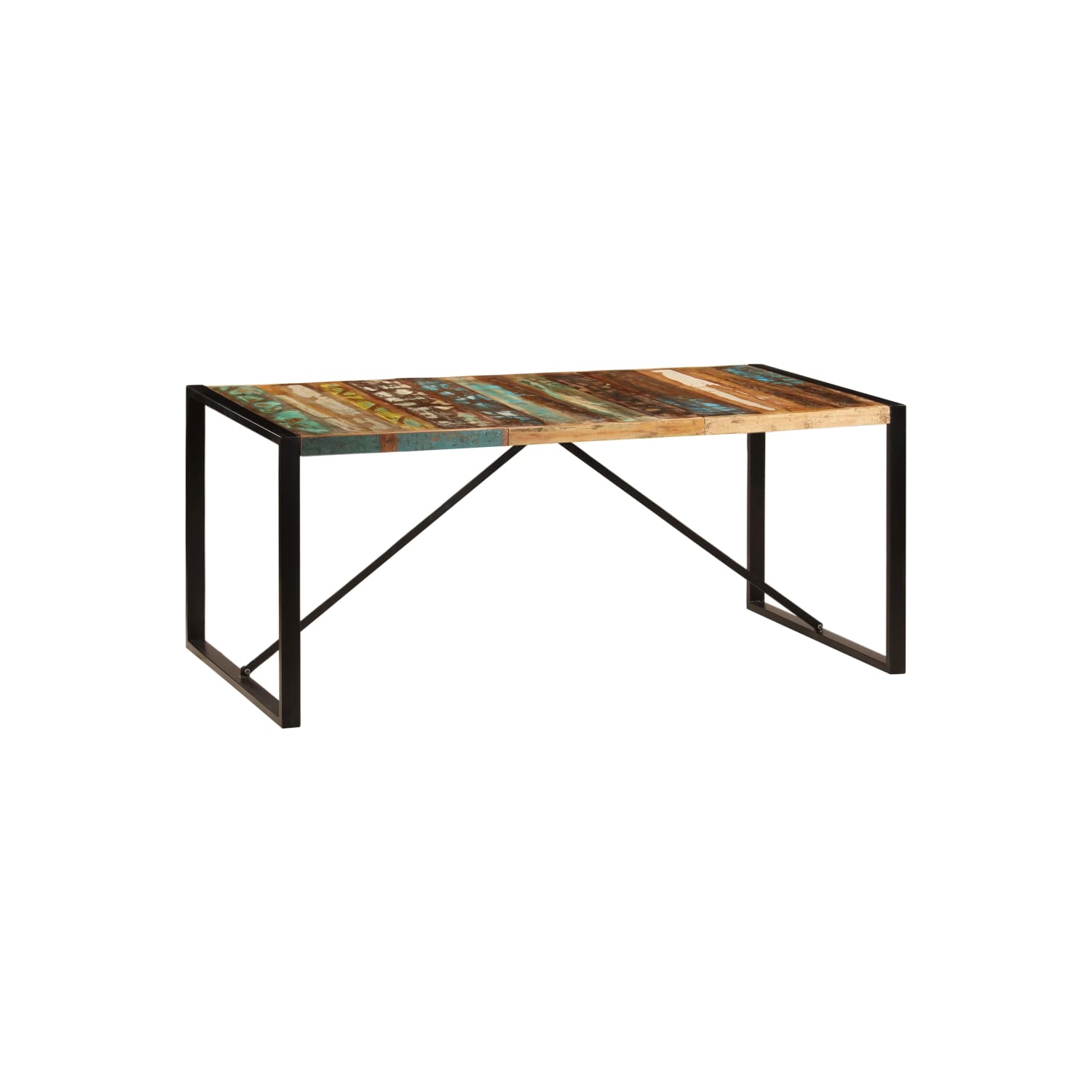vidaXL Dining Table 70.9"x35.4"x29.5" Solid Reclaimed Wood