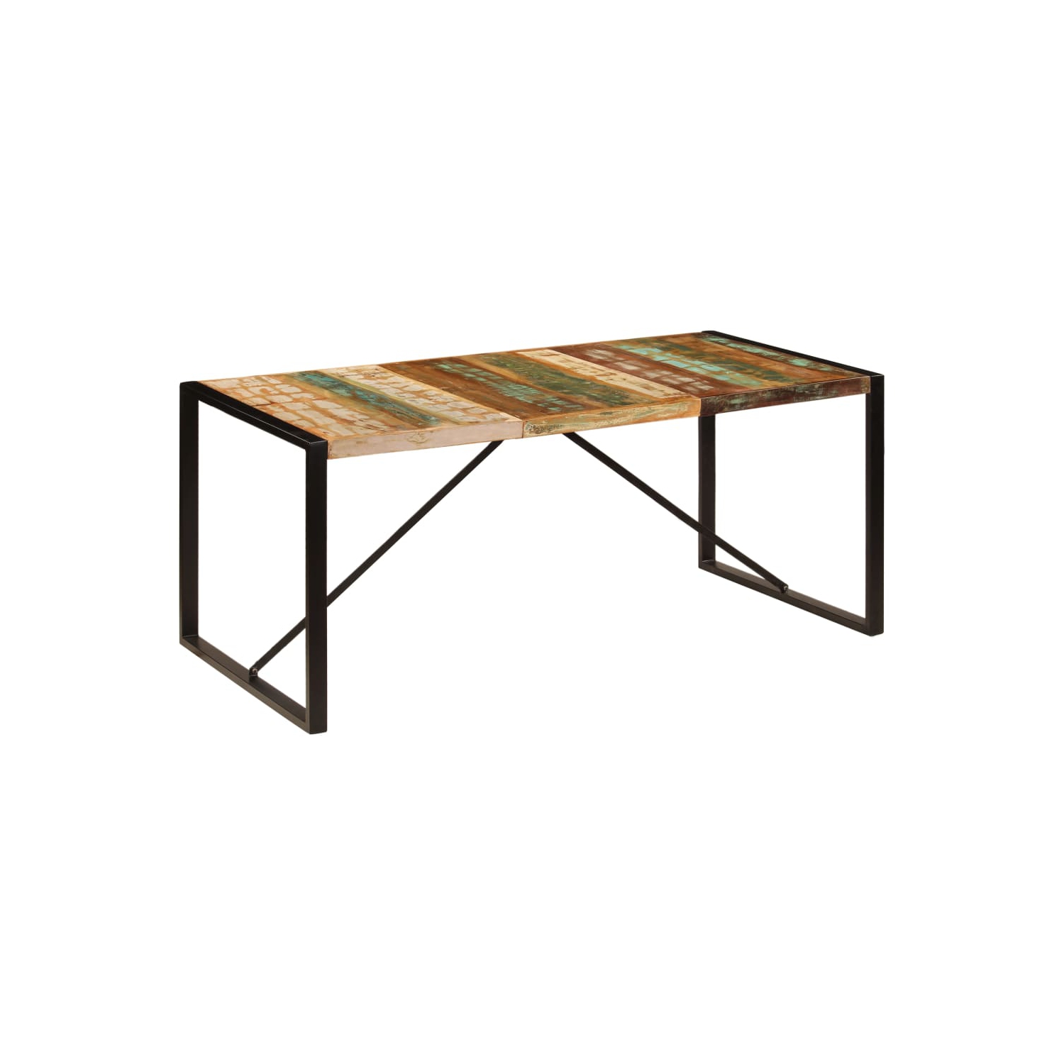 vidaXL Dining Table 70.9"x35.4"x29.5" Solid Reclaimed Wood