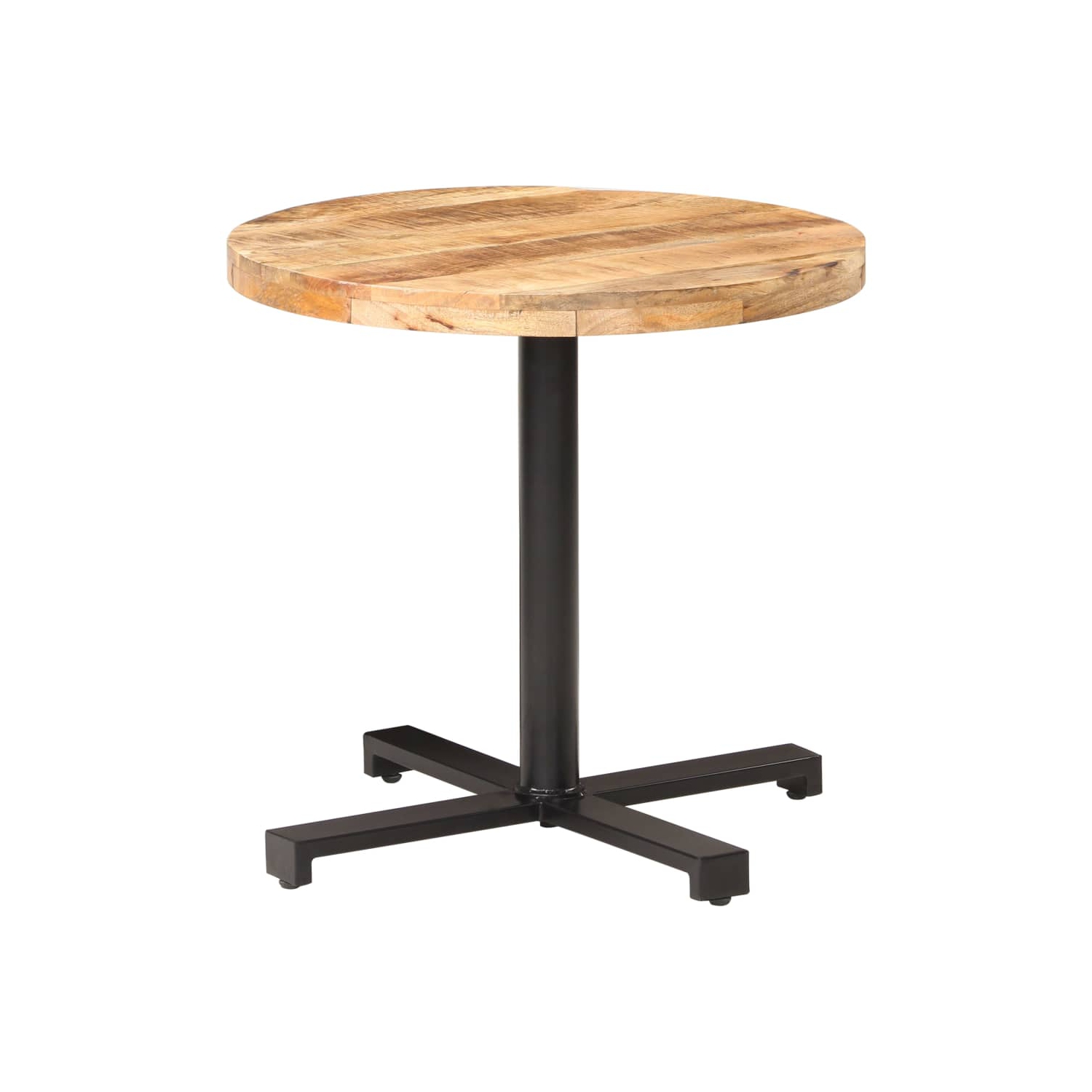 Table de bistro ronde vidaXL Ø80x75&nbsp;cm Bois de manguier brut