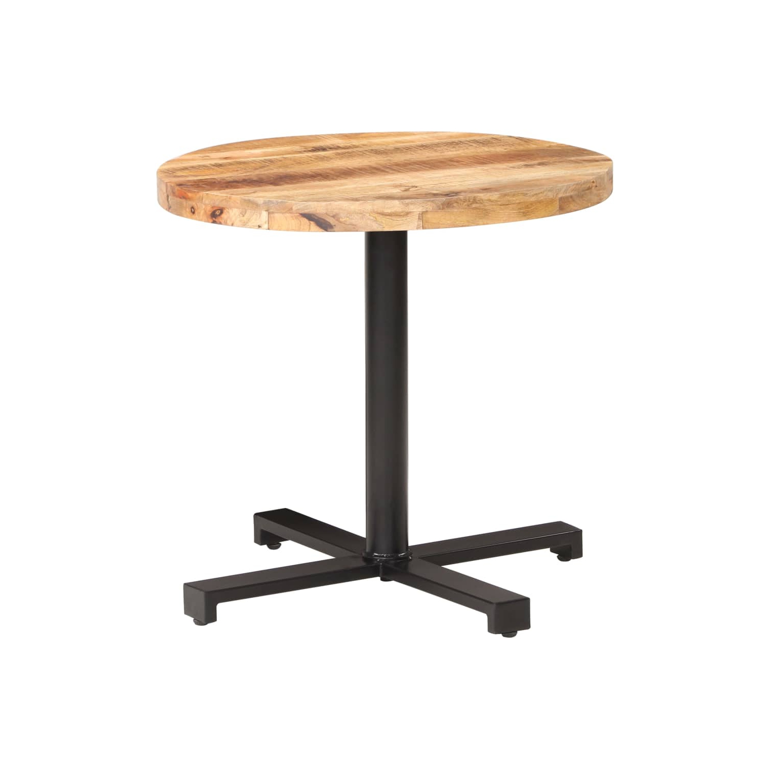Table de bistro ronde vidaXL Ø80x75&nbsp;cm Bois de manguier brut