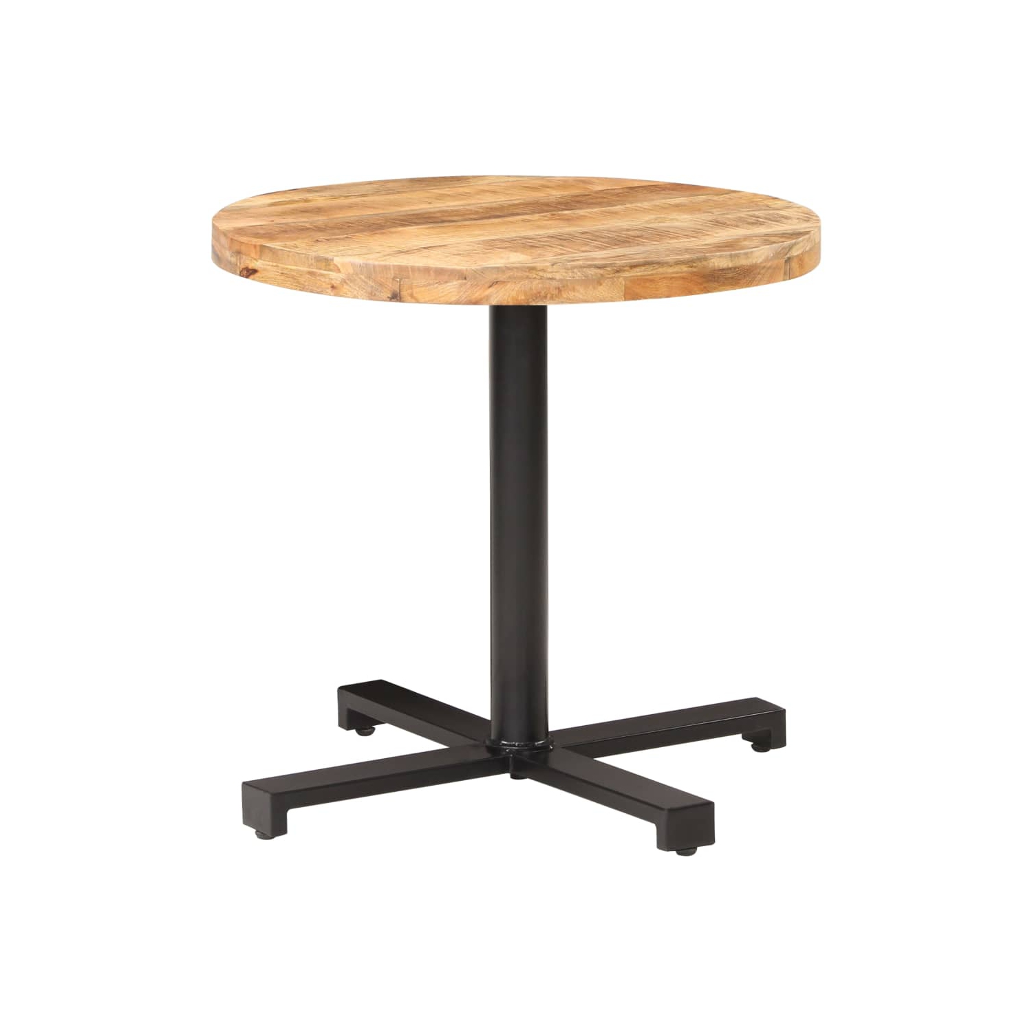 Table de bistro ronde vidaXL Ø80x75&nbsp;cm Bois de manguier brut