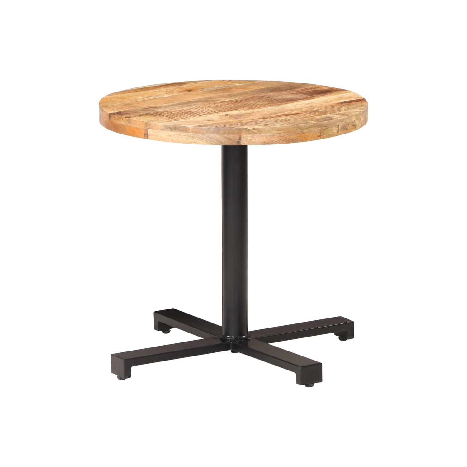 Table de bistro ronde vidaXL Ø80x75&nbsp;cm Bois de manguier brut