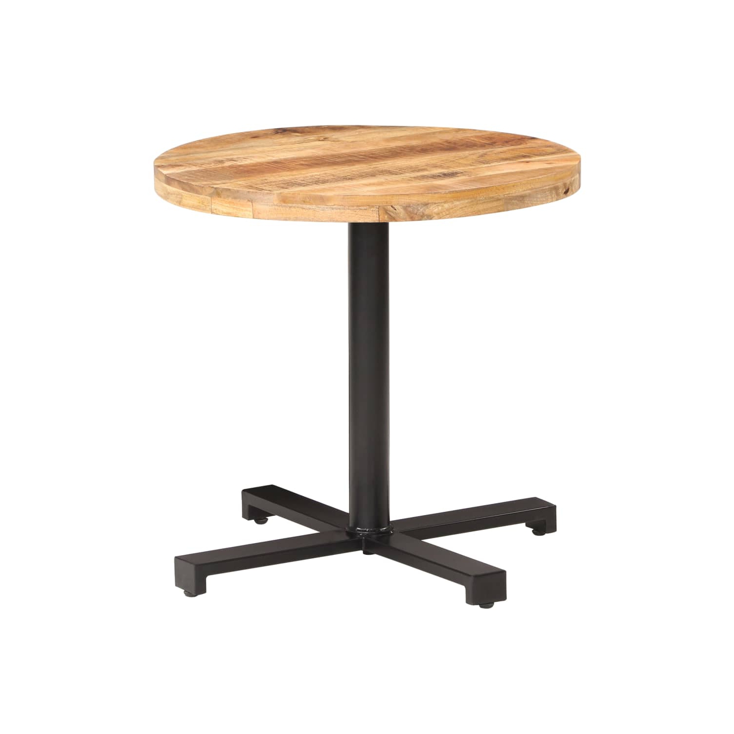 Table de bistro ronde vidaXL Ø80x75&nbsp;cm Bois de manguier brut