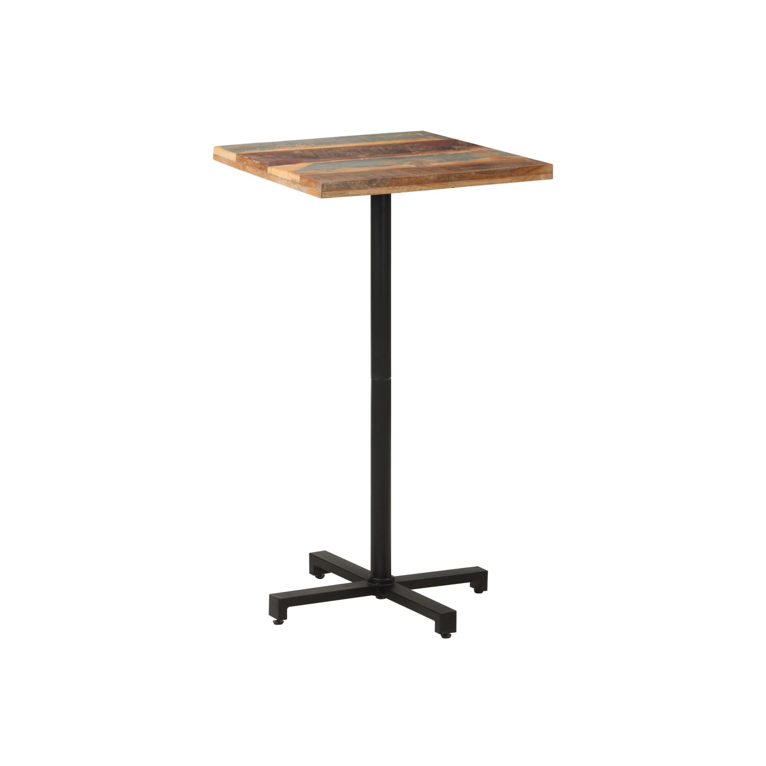 vidaXL Bistro Table Square 23.6"x23.6"x43.3" Solid Reclaimed Wood