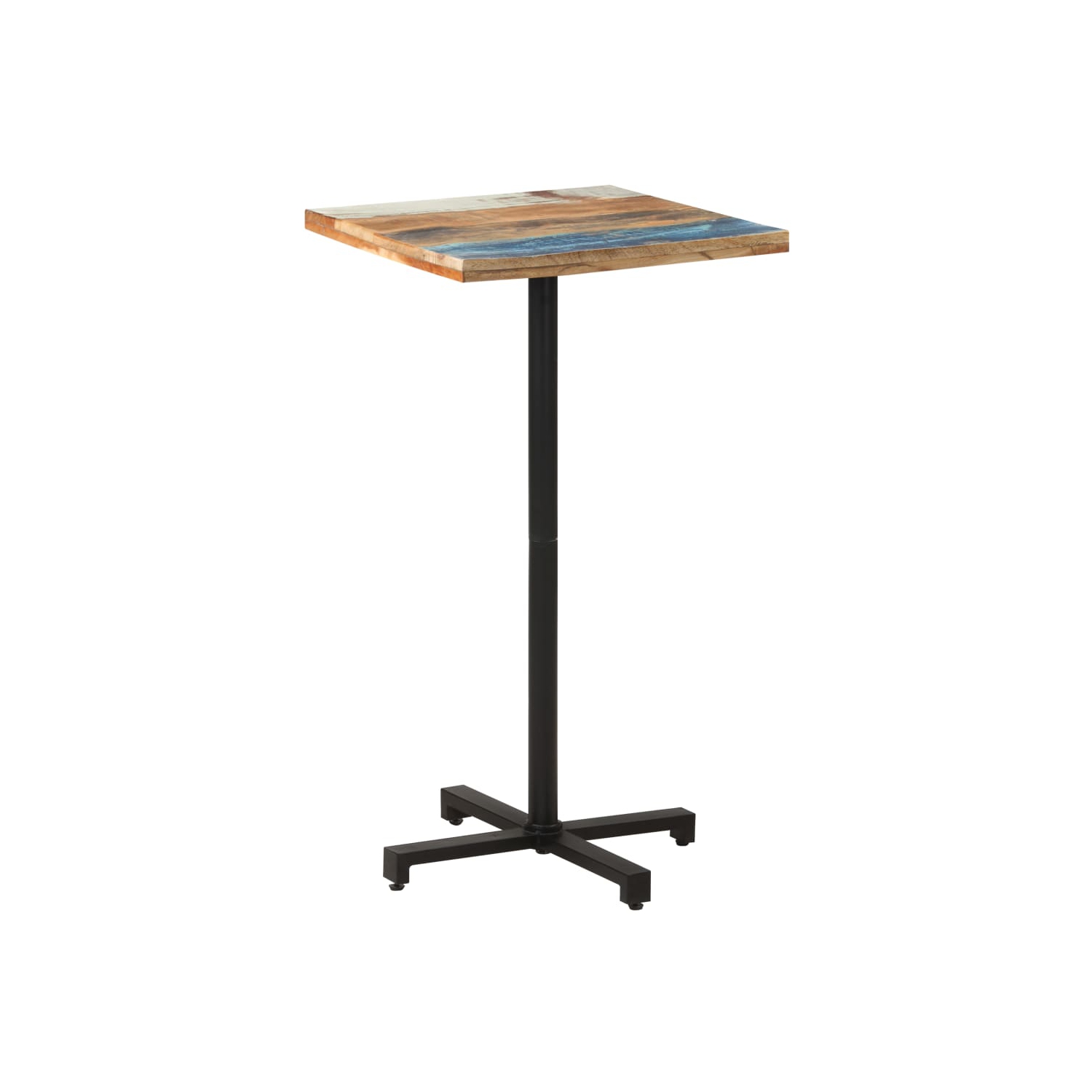 vidaXL Bistro Table Square 23.6"x23.6"x43.3" Solid Reclaimed Wood