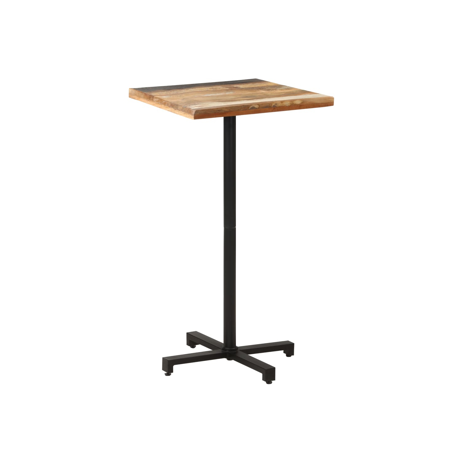 vidaXL Bistro Table Square 23.6"x23.6"x43.3" Solid Reclaimed Wood