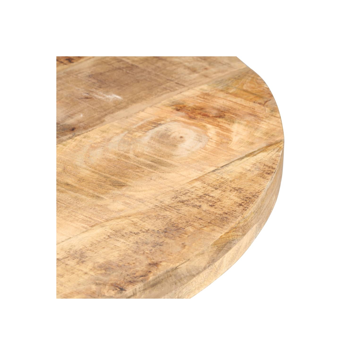 Table à dîner 80&nbsp;cm bois de manguier brut, taille très grande