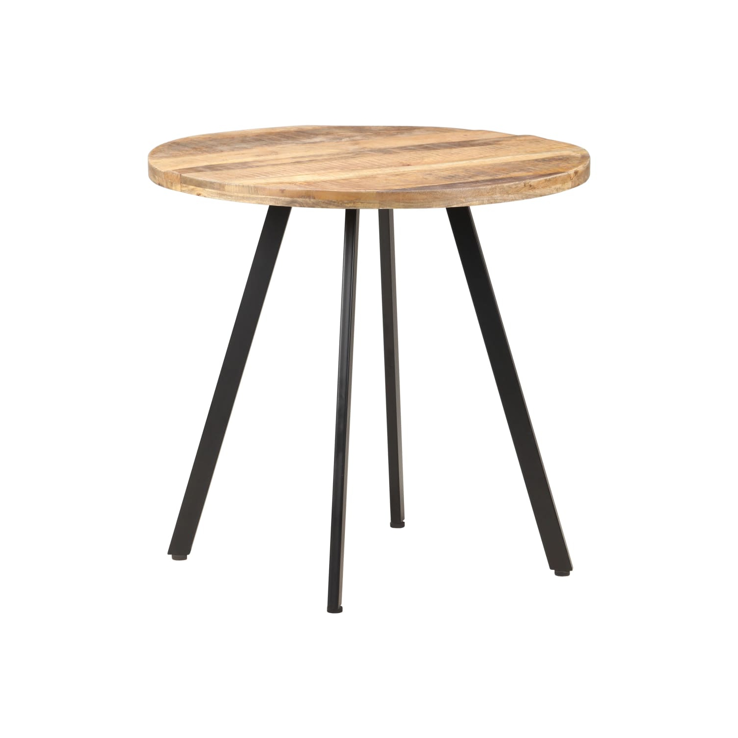 Table à dîner 80&nbsp;cm bois de manguier brut, taille très grande