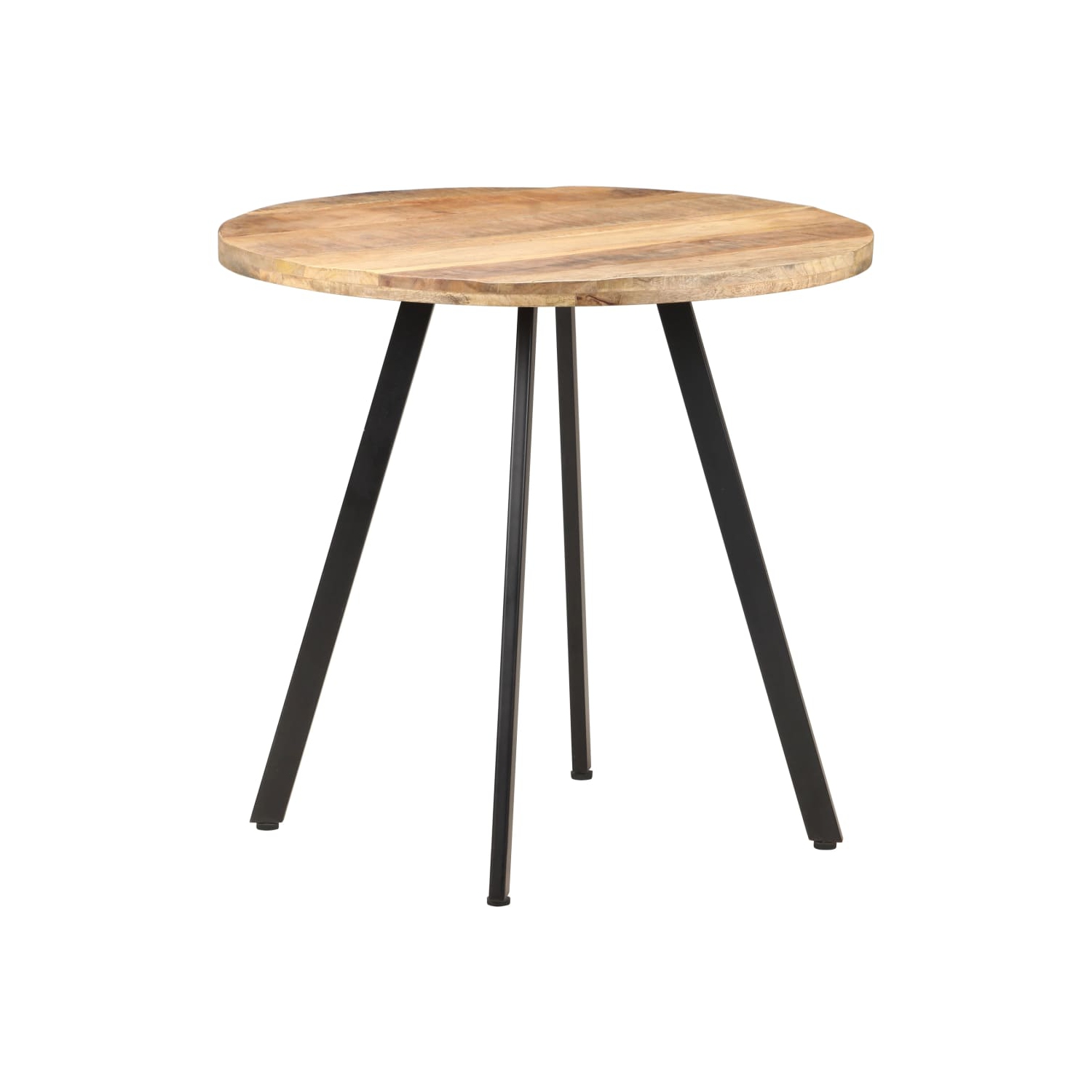 Table à dîner 80&nbsp;cm bois de manguier brut, taille très grande