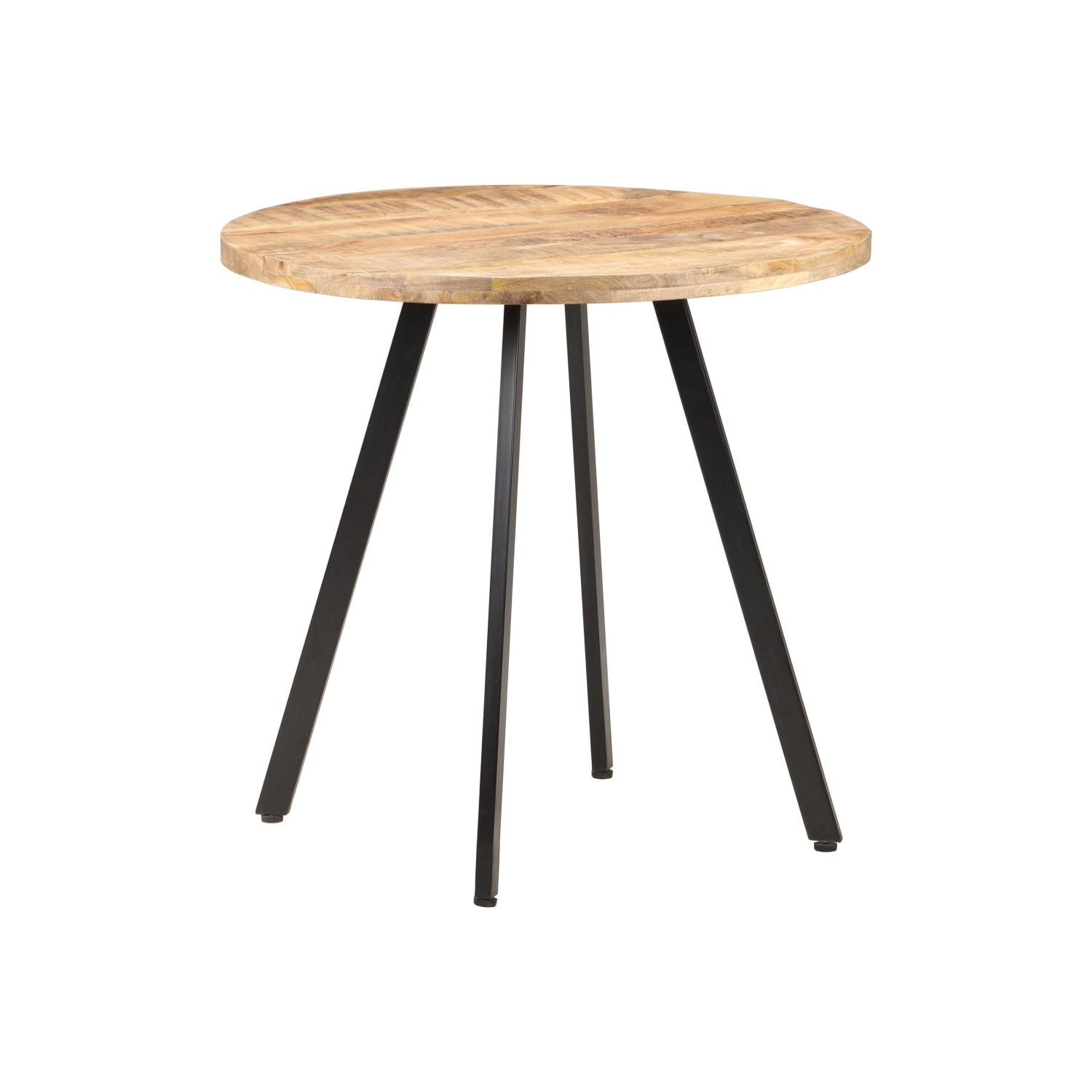 Table à dîner 80&nbsp;cm bois de manguier brut, taille très grande