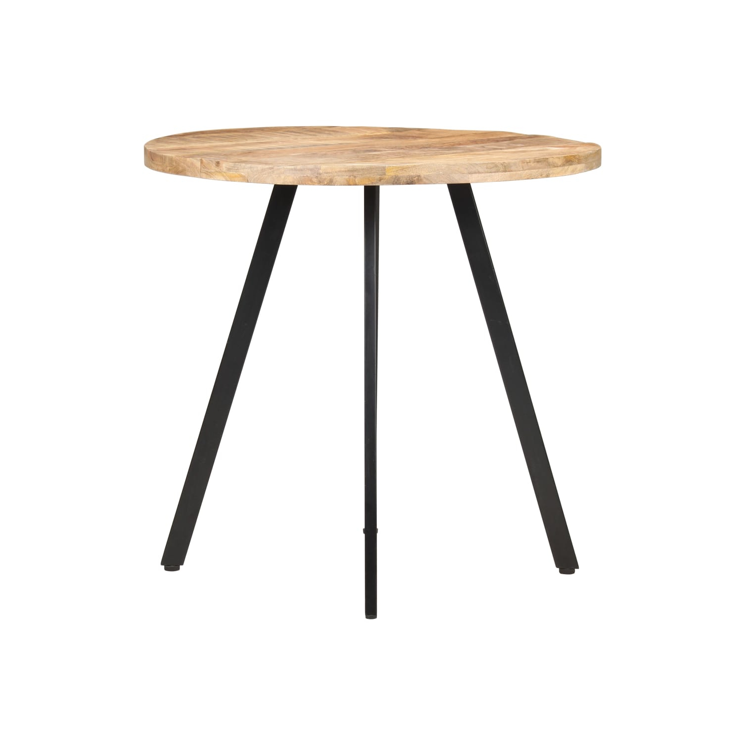 Table à dîner 80&nbsp;cm bois de manguier brut, taille très grande