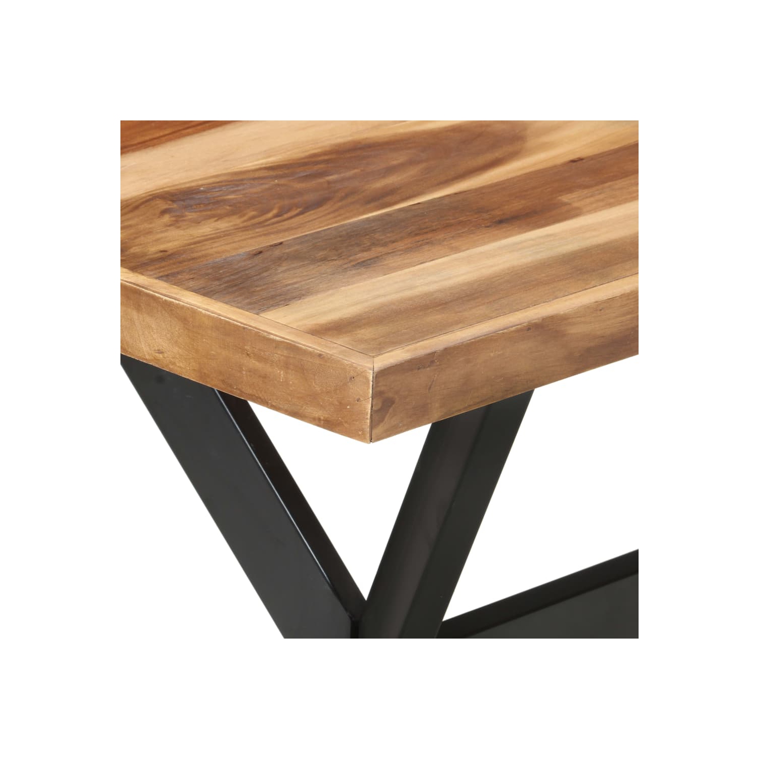 vidaXL Dining Table 140x70x75 cm Solid Wood with Honey Finish