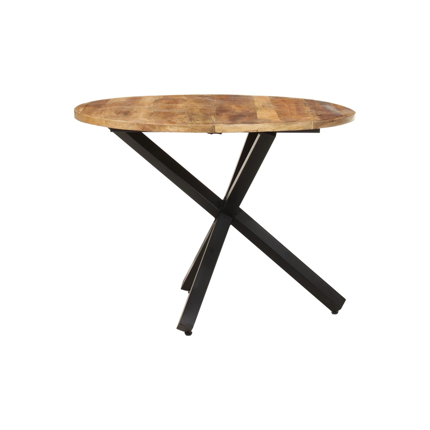 vidaXL Dining Table Round 100x100x75 cm Rough Mango Wood