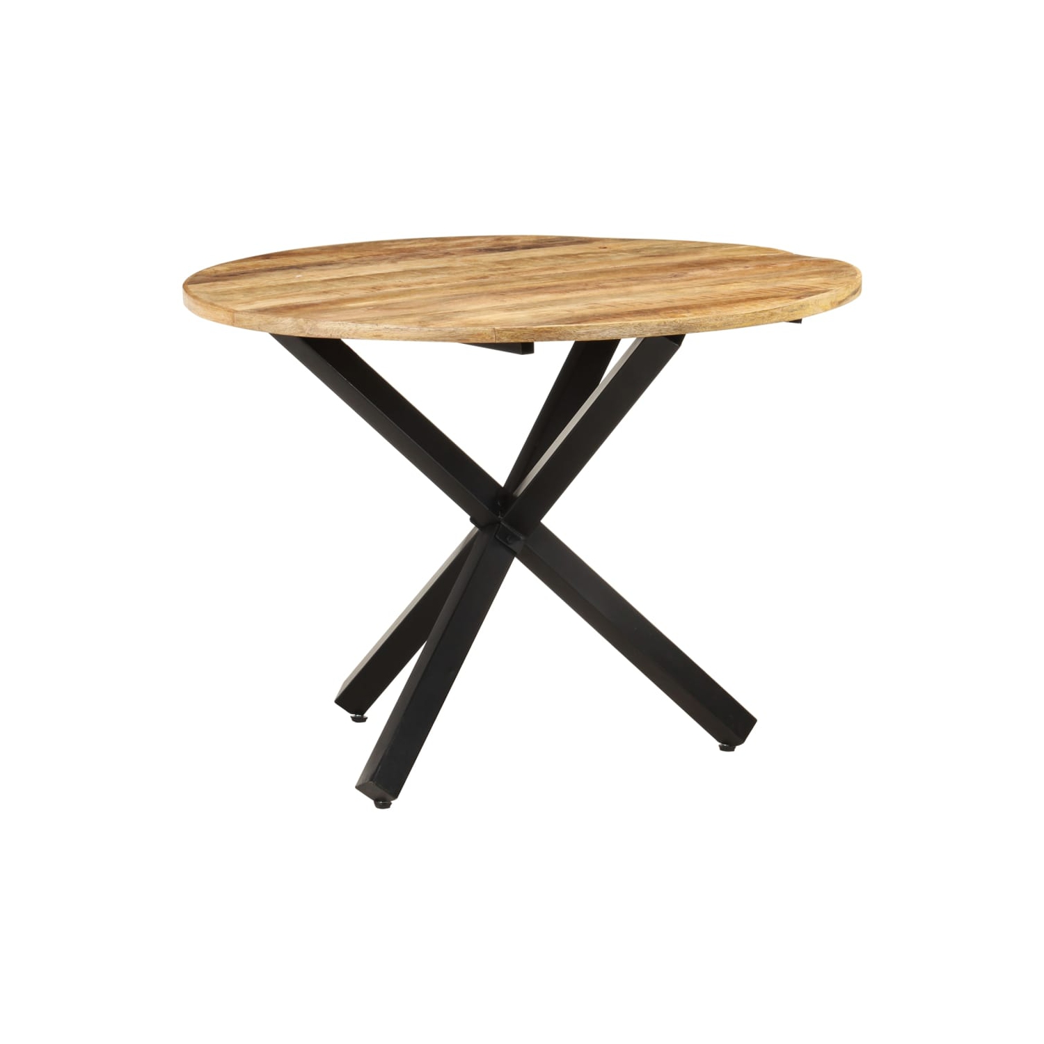 vidaXL Dining Table Round 100x100x75 cm Rough Mango Wood