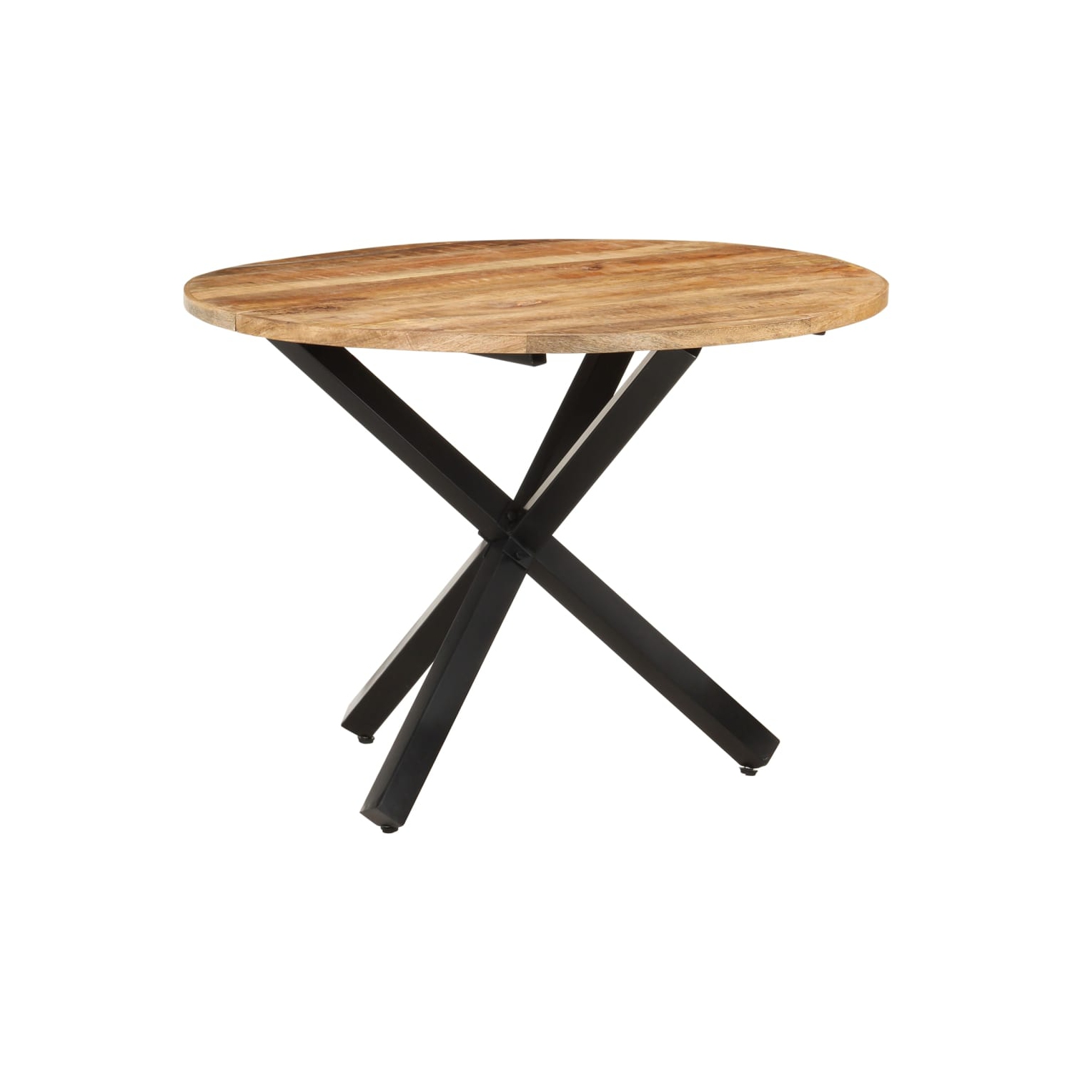 vidaXL Dining Table Round 100x100x75 cm Rough Mango Wood