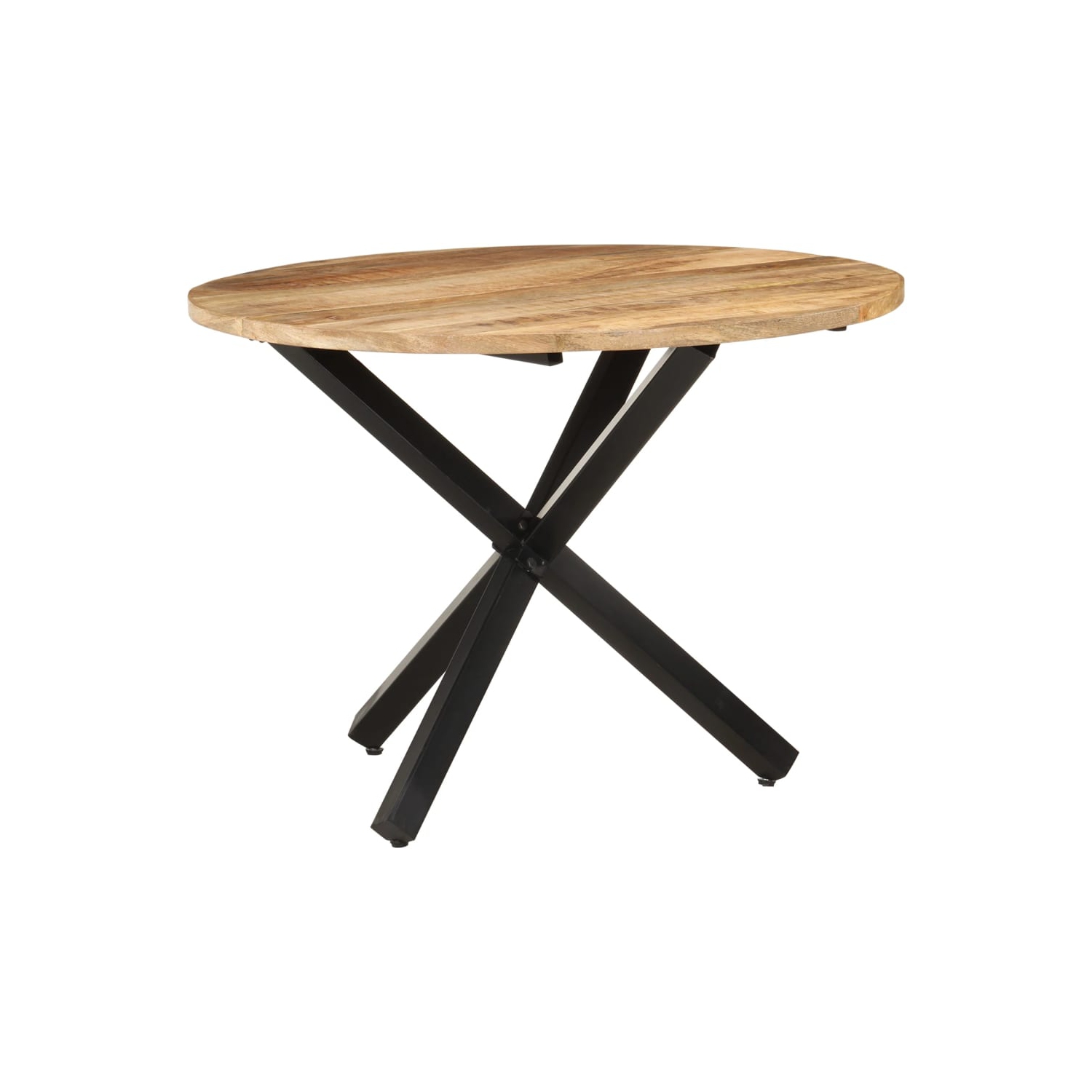 vidaXL Dining Table Round 100x100x75 cm Rough Mango Wood
