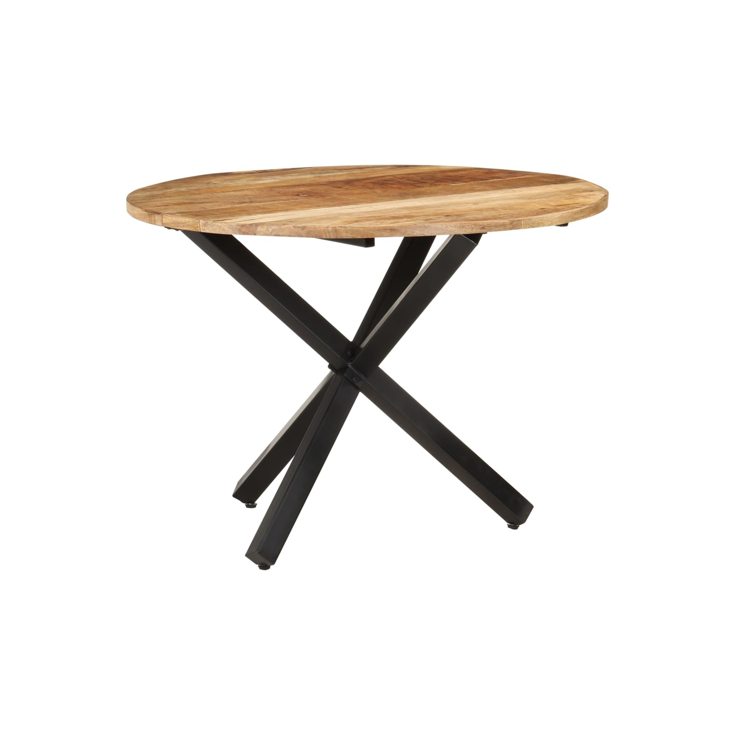 vidaXL Dining Table Round 100x100x75 cm Rough Mango Wood