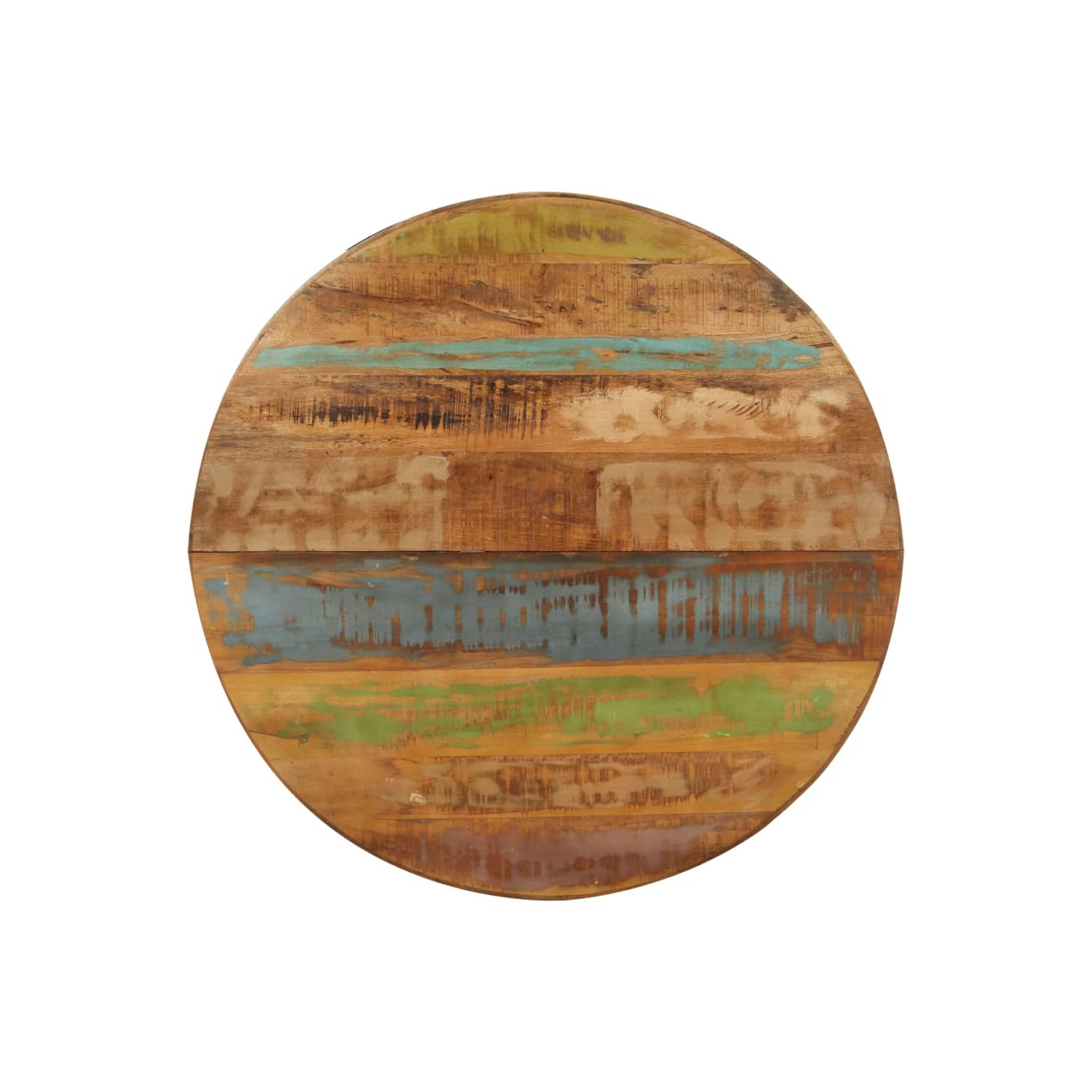 Table ronde de salle à manger en bois massif recyclé 75&nbsp;cm 100 x 100 x 100 po