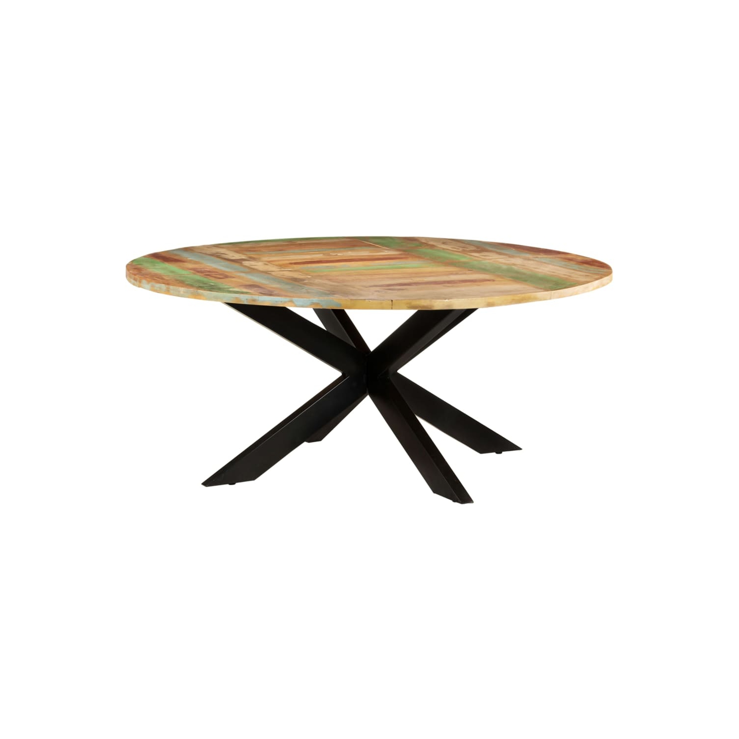 vidaXL Dining Table Round 175x75 cm Solid Reclaimed Wood