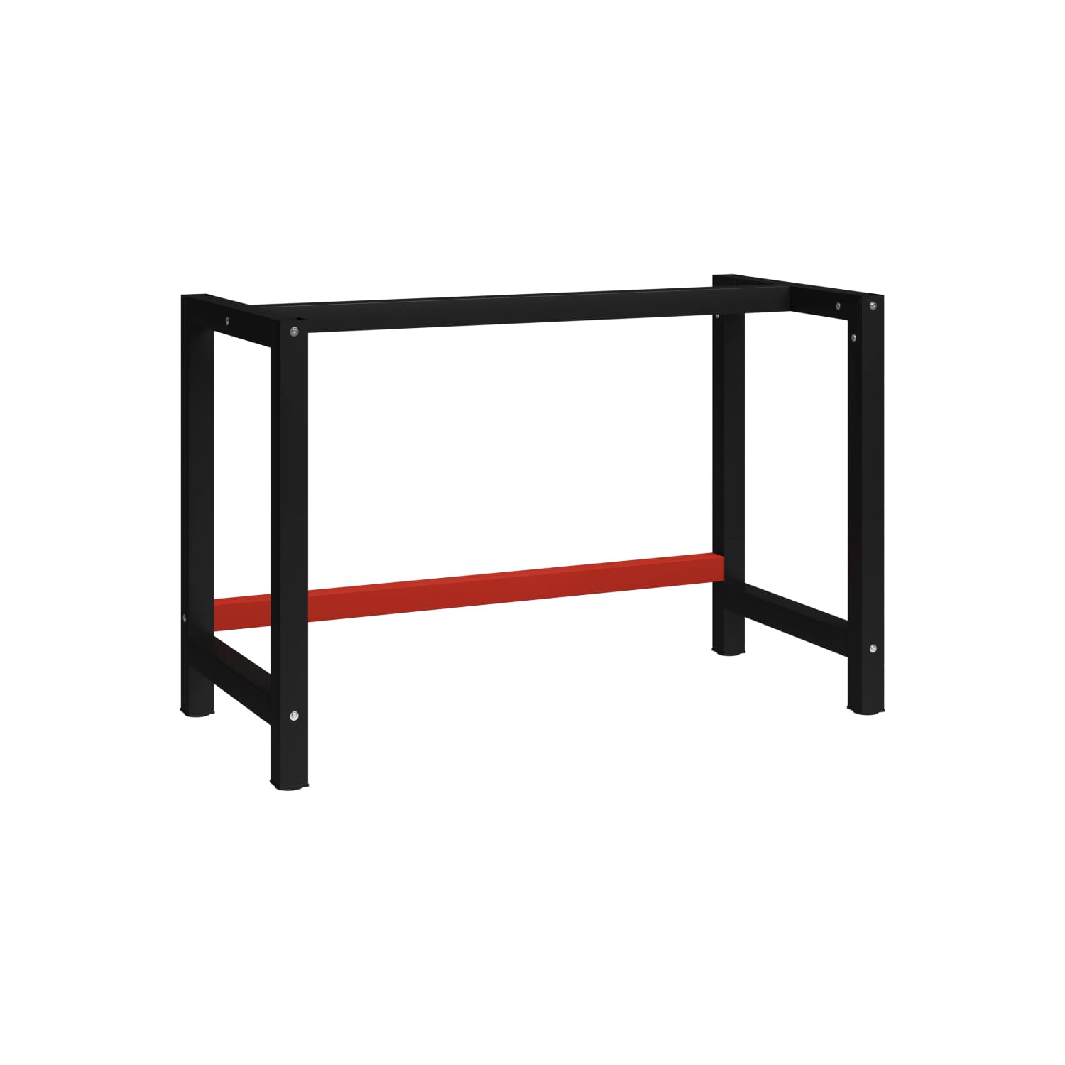 vidaXL Work Bench Frame Metal 120x57x79 cm Black and Red