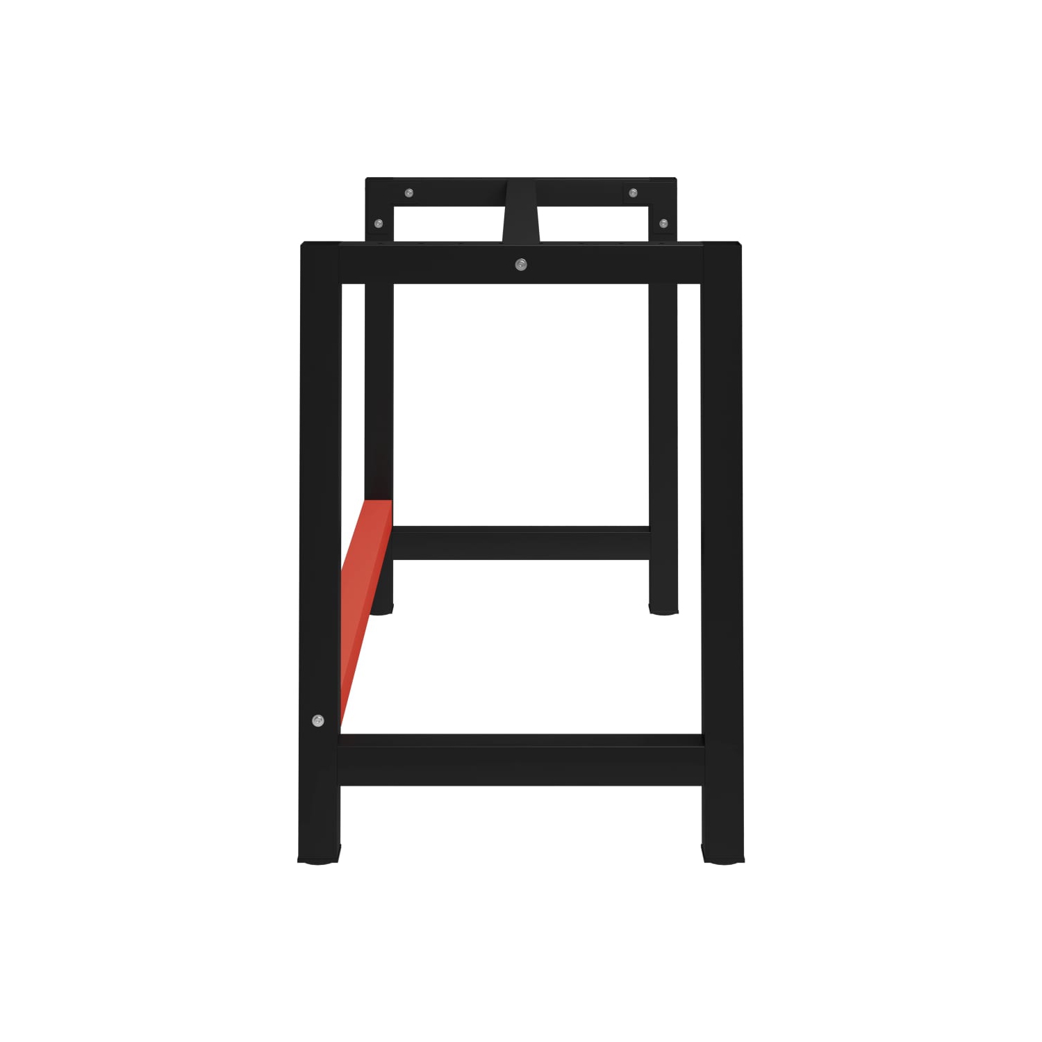 vidaXL Work Bench Frame Metal 120x57x79 cm Black and Red