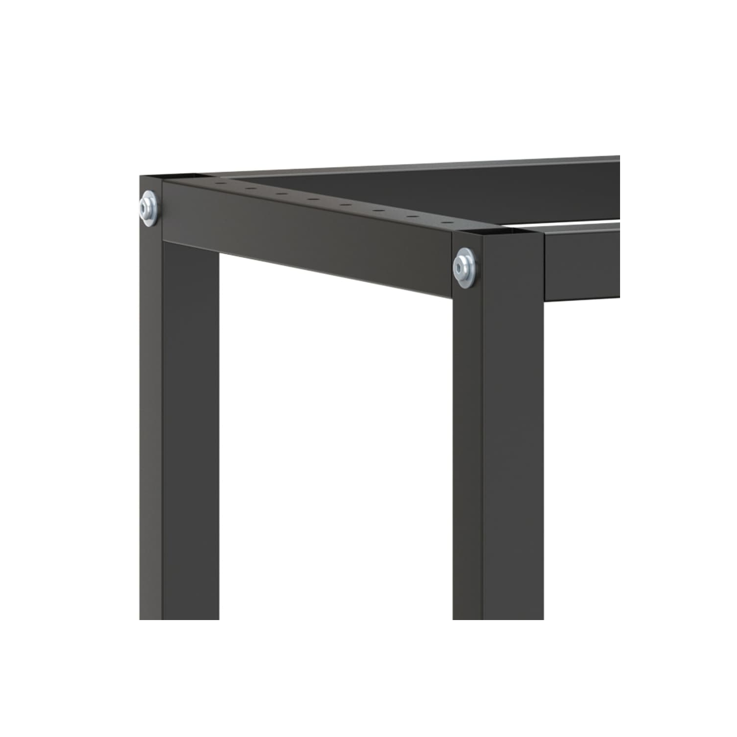 vidaXL Work Bench Frame Matte Black and Matte Red 190x50x79 cm Metal