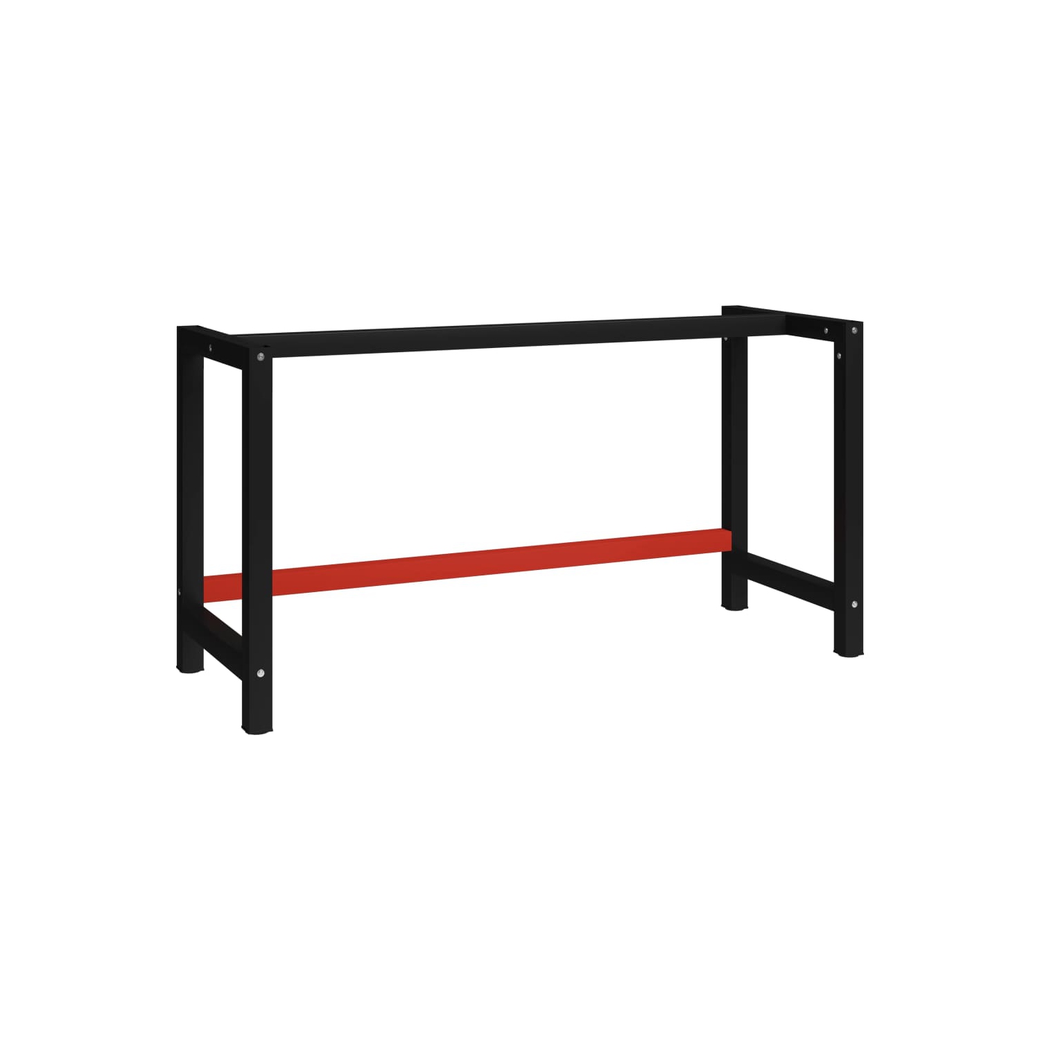 vidaXL Work Bench Frame Metal 150x57x79 cm Black and Red