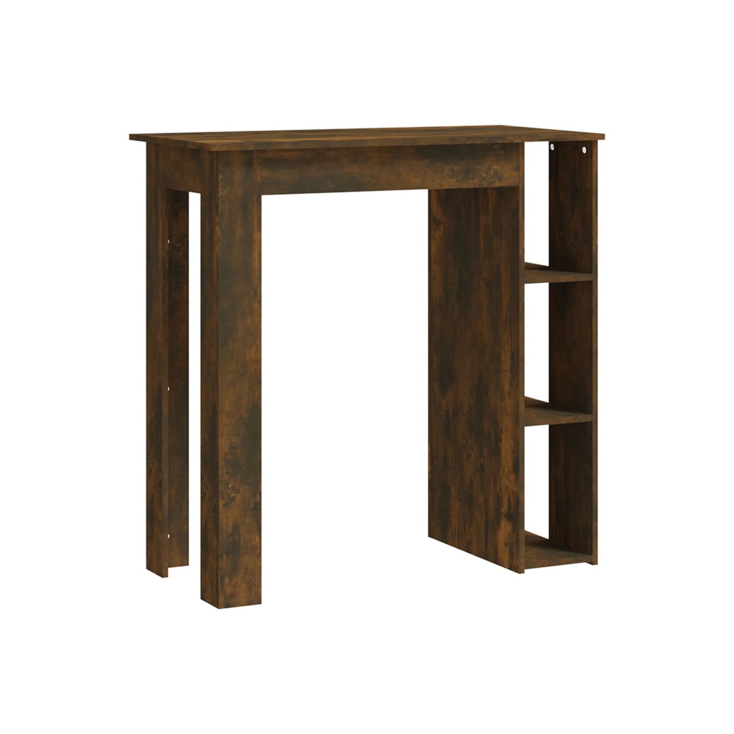 vidaXL Bar Table with Shelf Smoked Oak 102x50x103.5 cm Engineered Wood