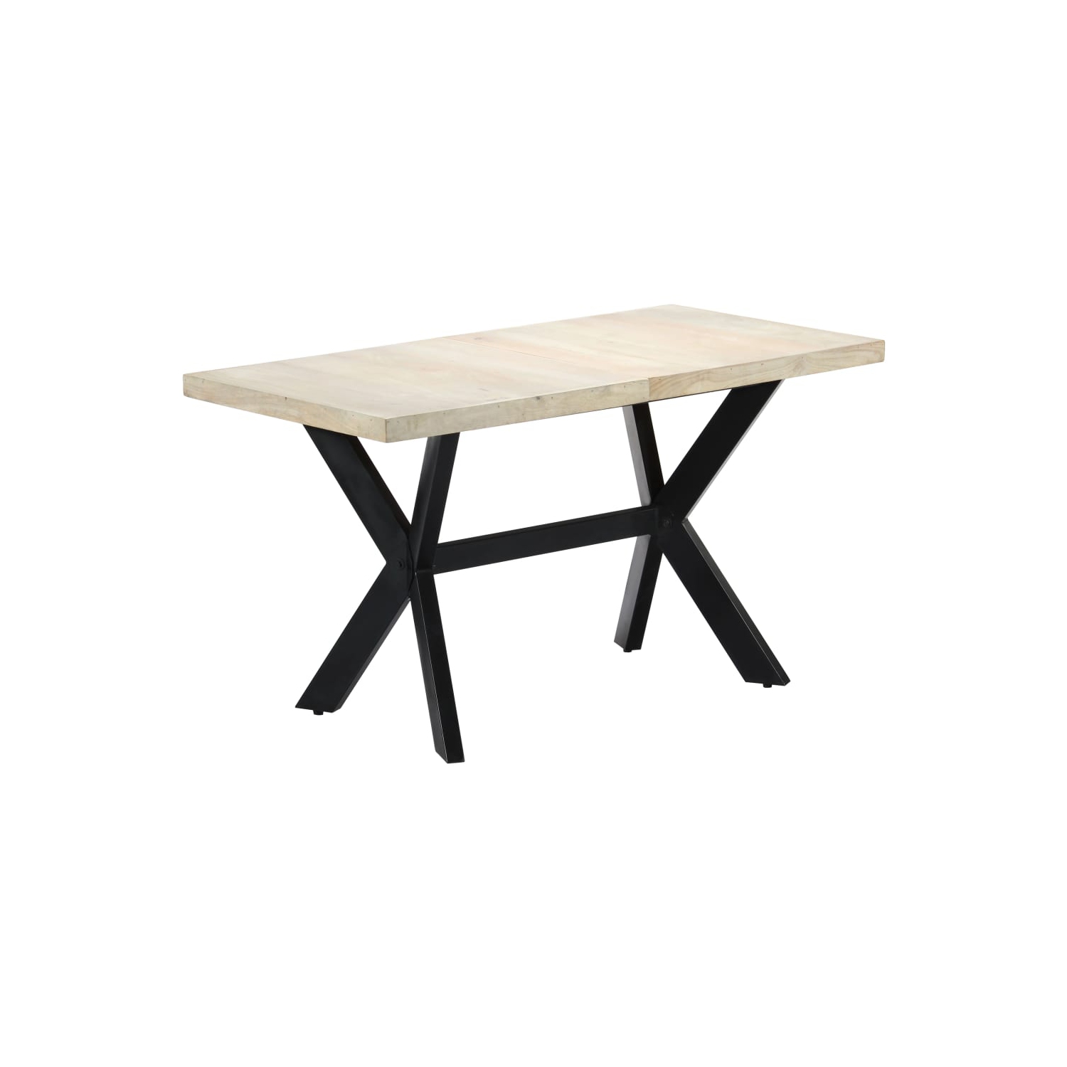 vidaXL Dining Table 55.1"x27.6"x29.5" Solid Bleached Mango Wood