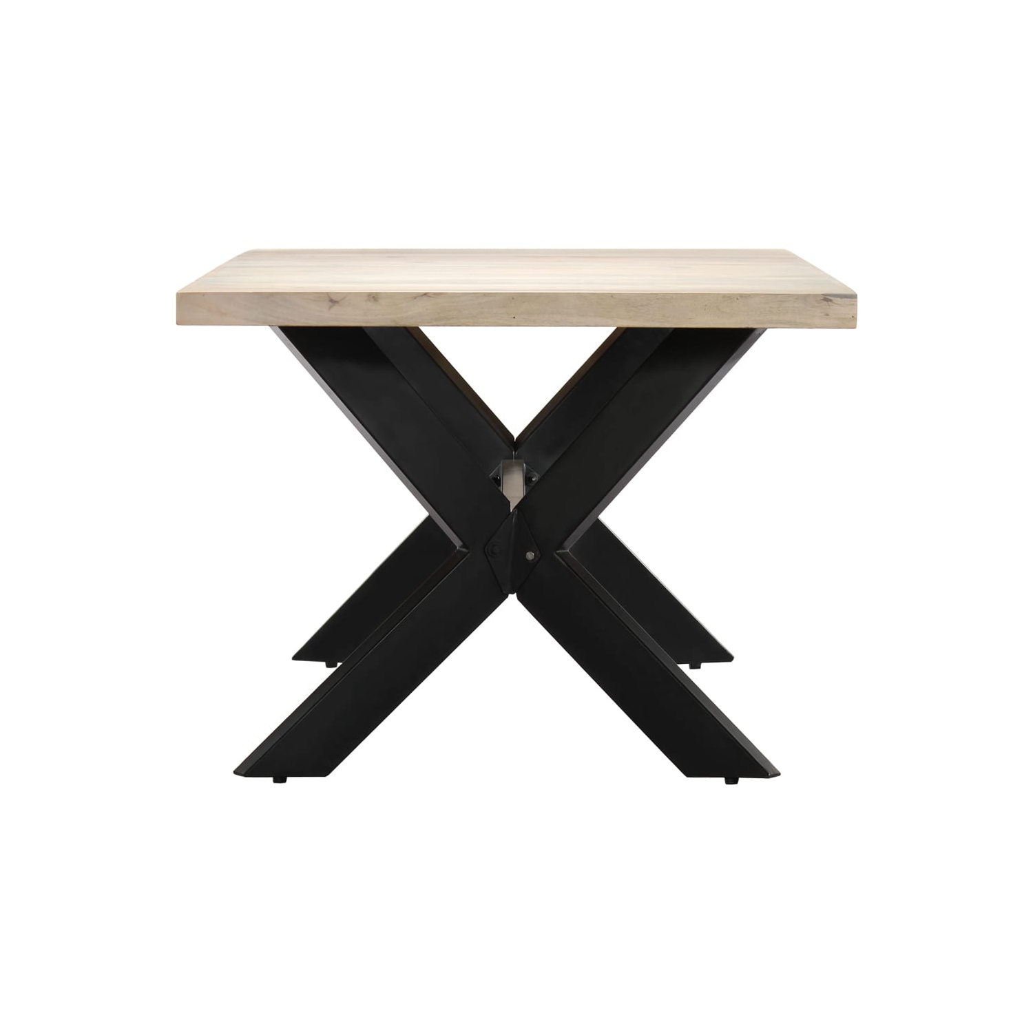 vidaXL Dining Table 55.1"x27.6"x29.5" Solid Bleached Mango Wood