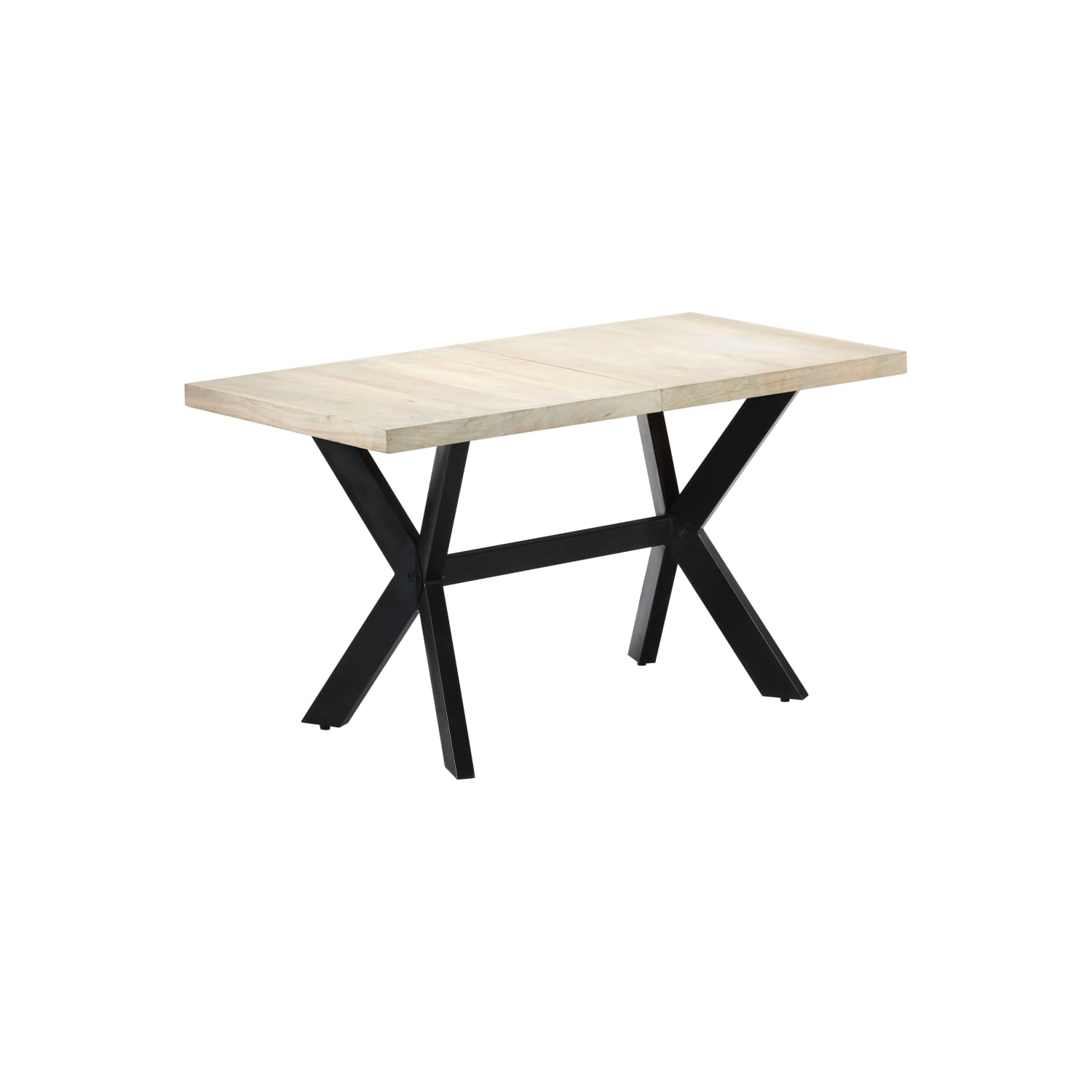vidaXL Dining Table 55.1"x27.6"x29.5" Solid Bleached Mango Wood