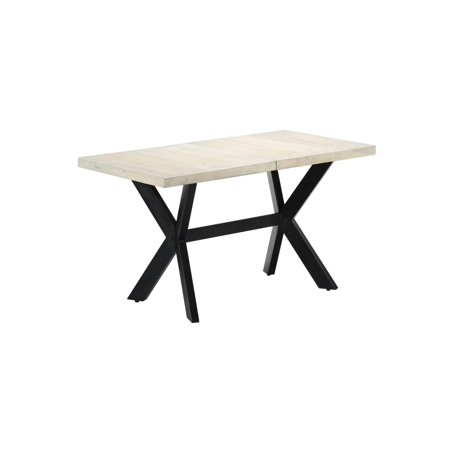 vidaXL Dining Table 55.1"x27.6"x29.5" Solid Bleached Mango Wood