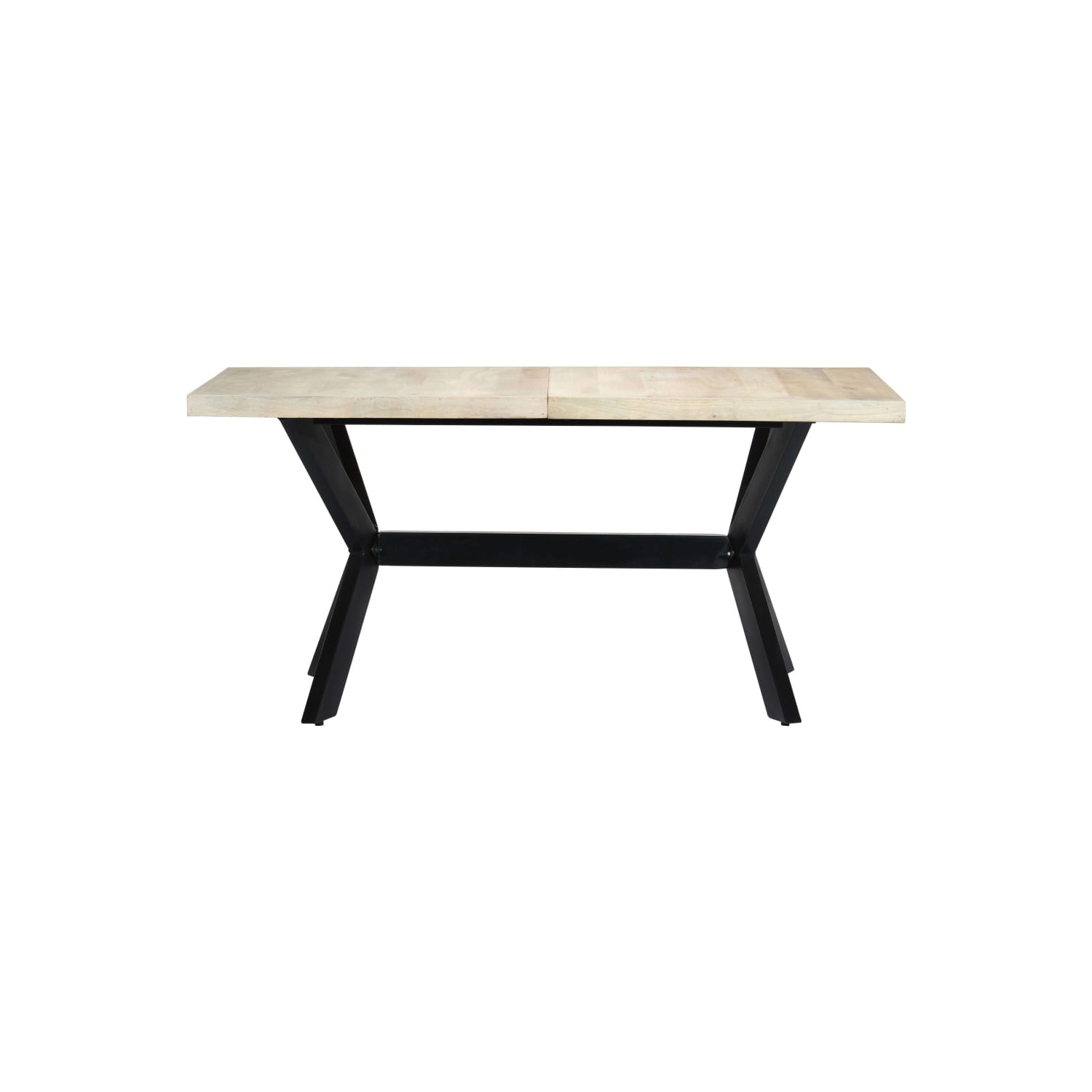 Table à manger en bois de manguier massif blanc 63 x x31,5 x x29,5 po de vidaXL