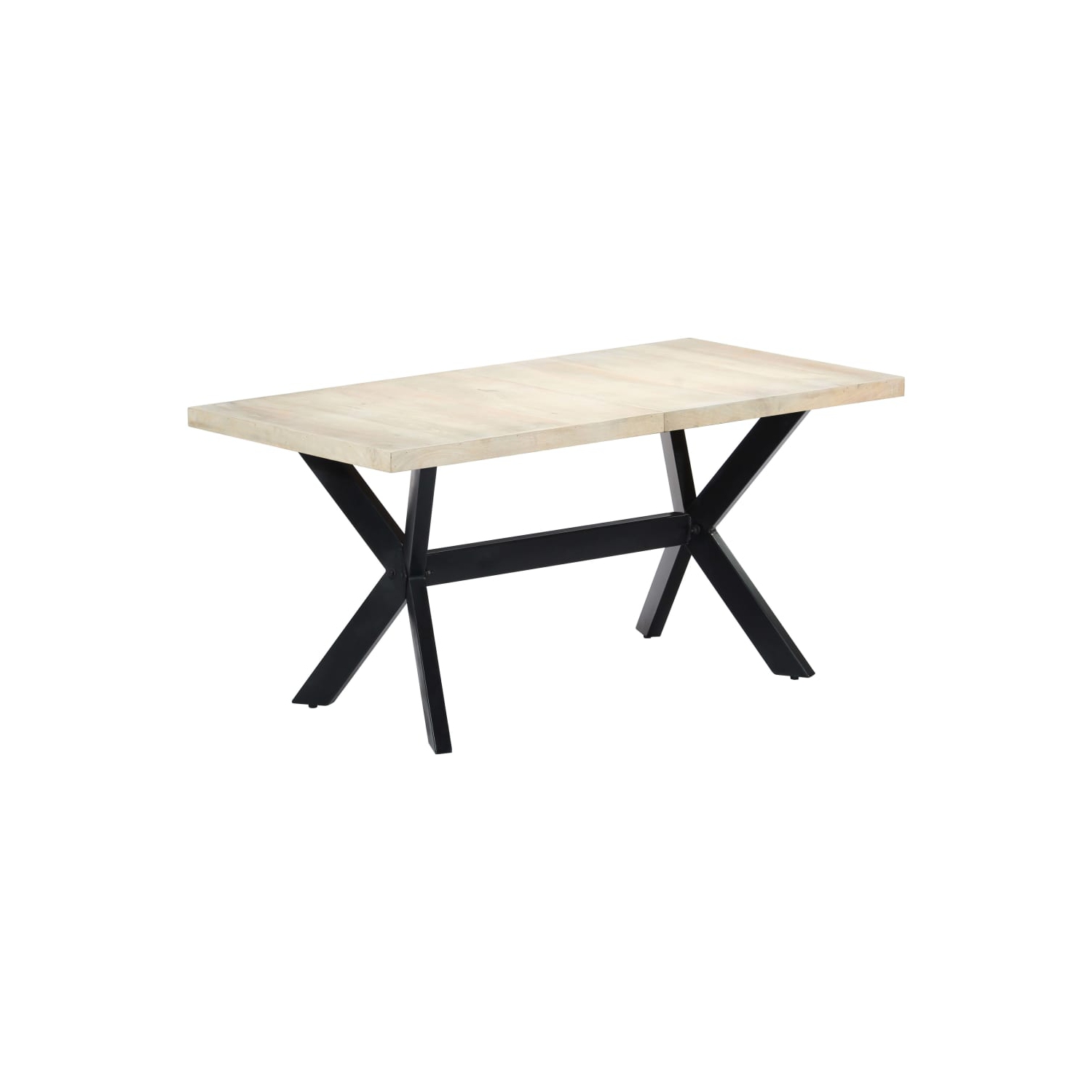 Table à manger en bois de manguier massif blanc 63 x x31,5 x x29,5 po de vidaXL