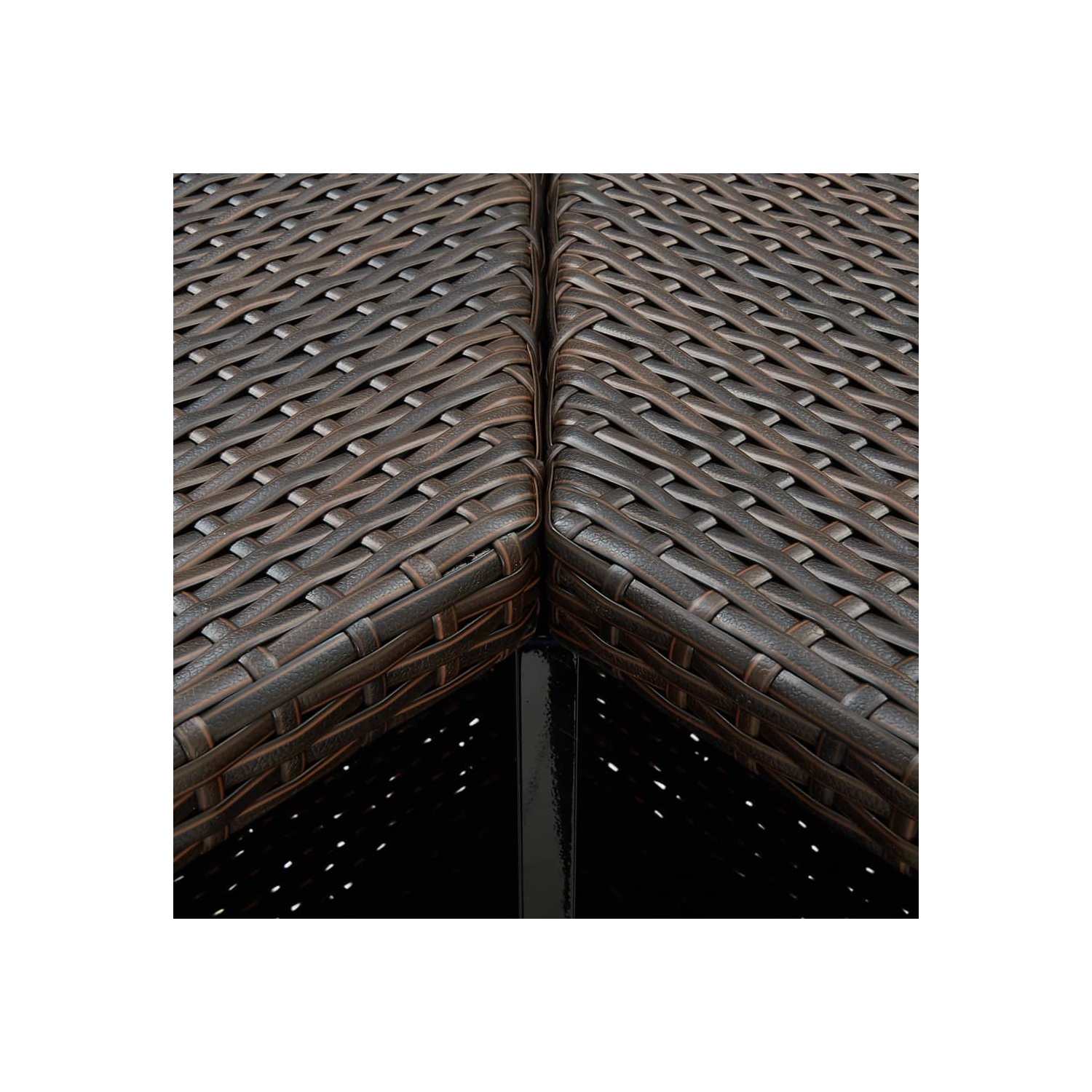 Table de bar en coin vidaXL en rotin synthétique brun 100 x 50 x 105&nbsp;cm