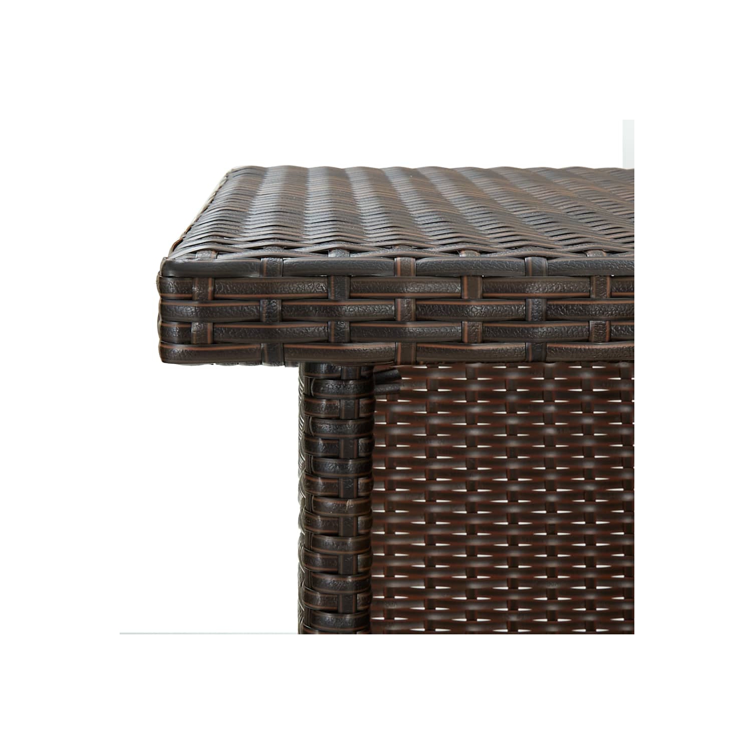 Table de bar en coin vidaXL en rotin synthétique brun 100 x 50 x 105&nbsp;cm