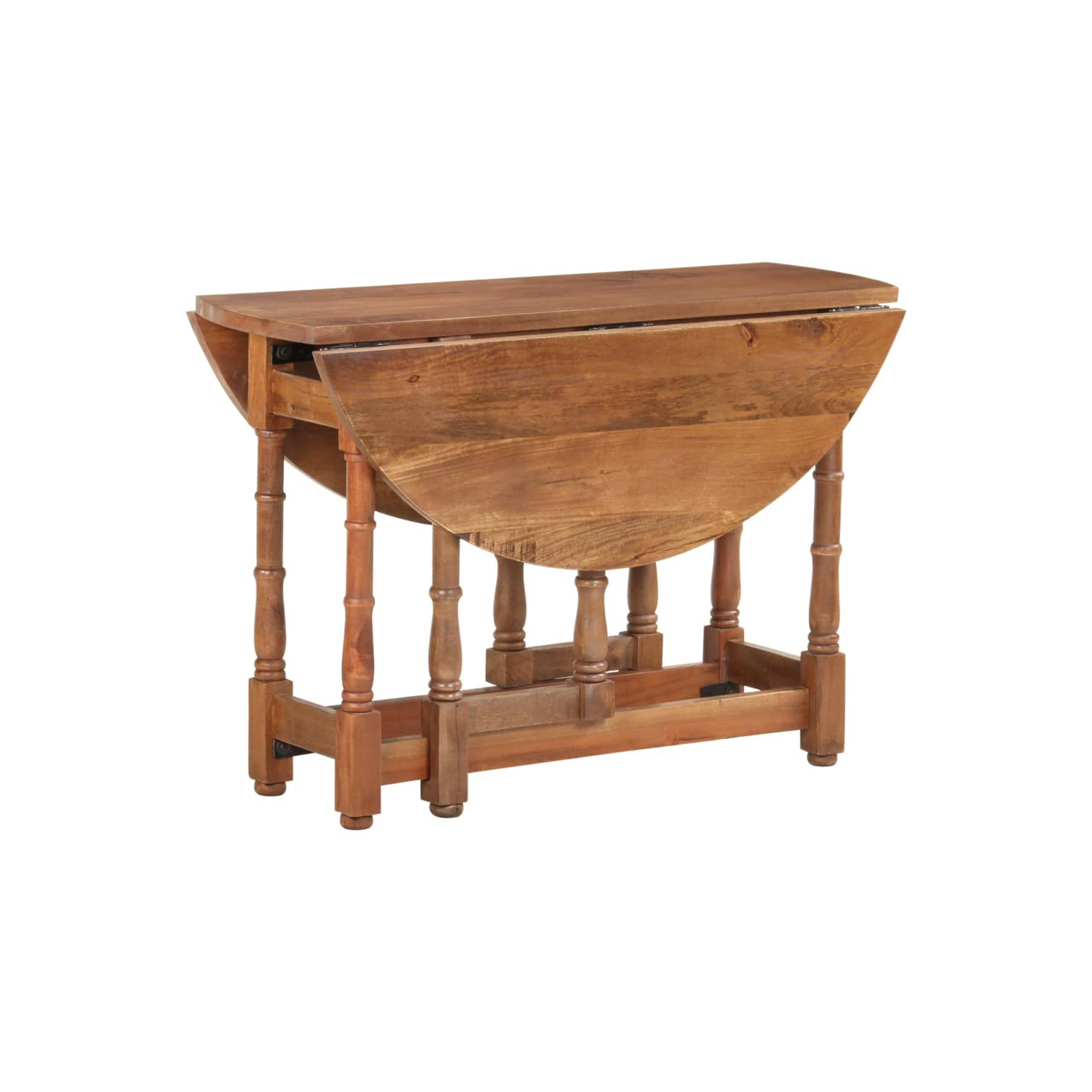 vidaXL Dining Table Round 110x76 cm Solid Mango Wood