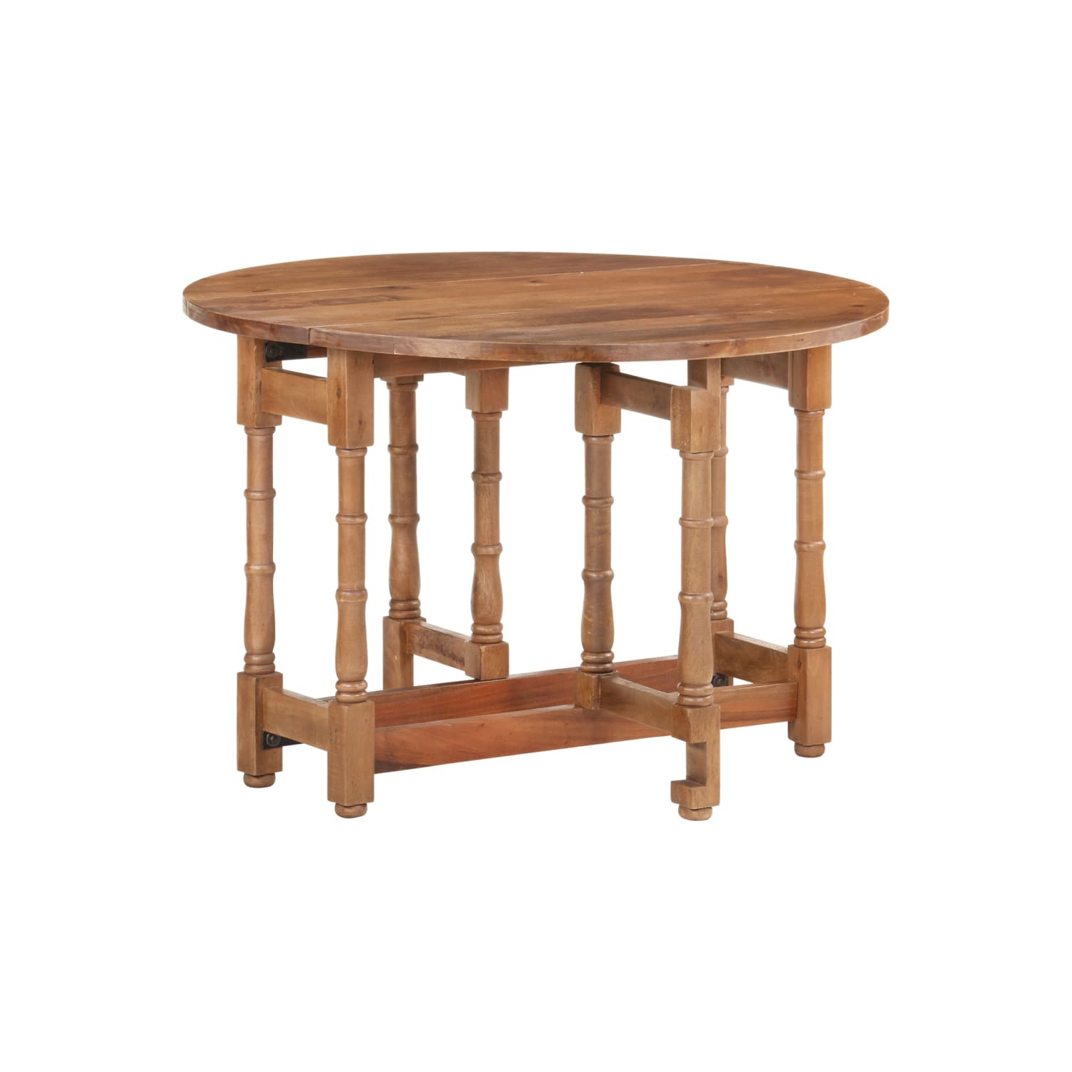 vidaXL Dining Table Round 110x76 cm Solid Mango Wood